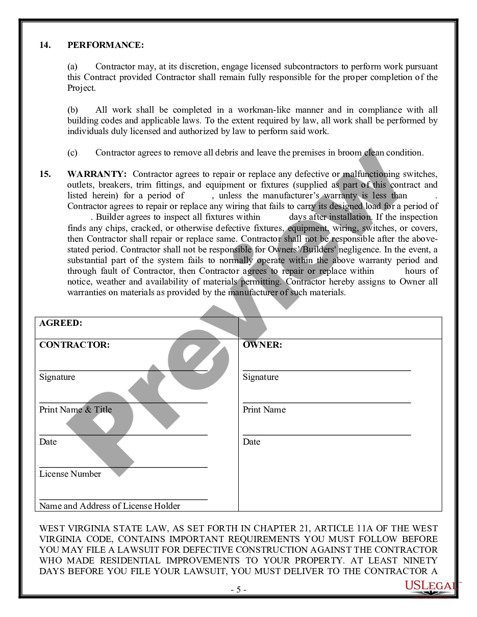 page 4 Electrical Contract for Contractor preview