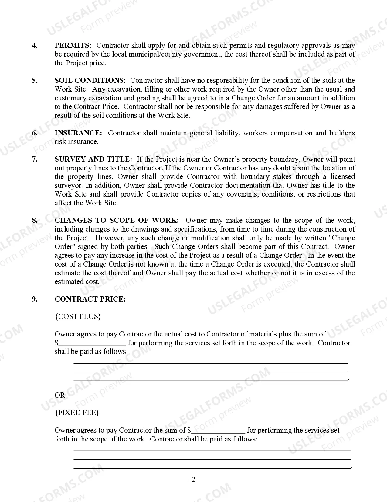 Preview Flooring Contract for Contractor