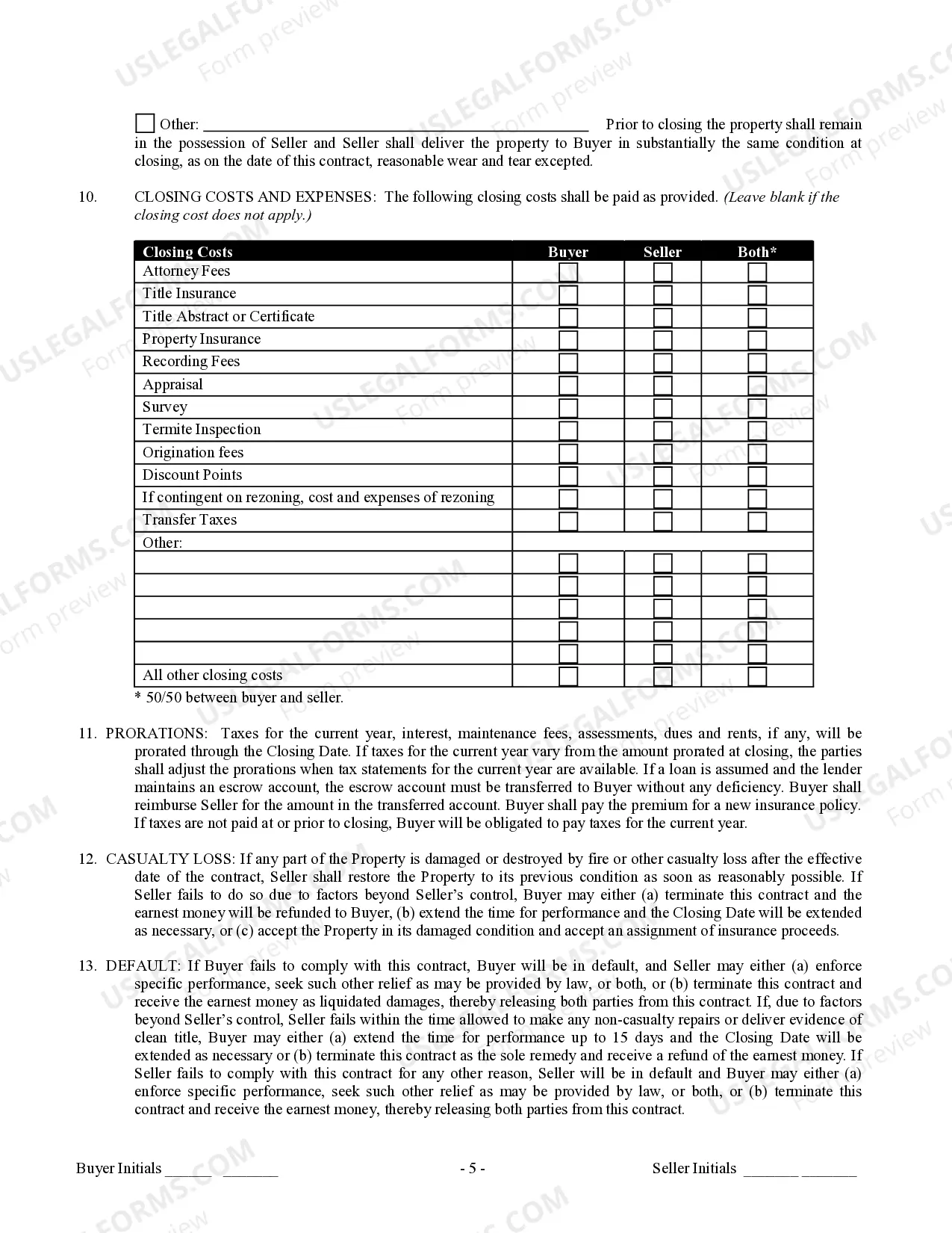 Preview Contract for Sale and Purchase of Real Estate with No Broker for Residential Home Sale Agreement