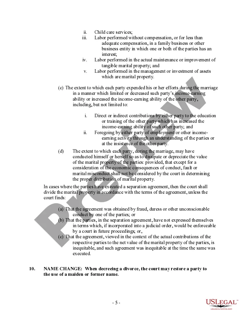 Preview West Virginia No-Fault Agreed Uncontested Divorce Package for Dissolution of Marriage for people with Minor Children
