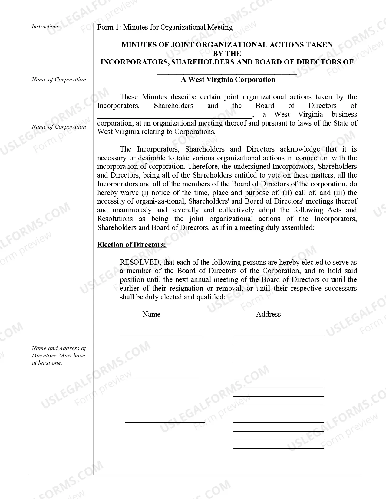 Preview Corporate Records Maintenance Package for Existing Corporations