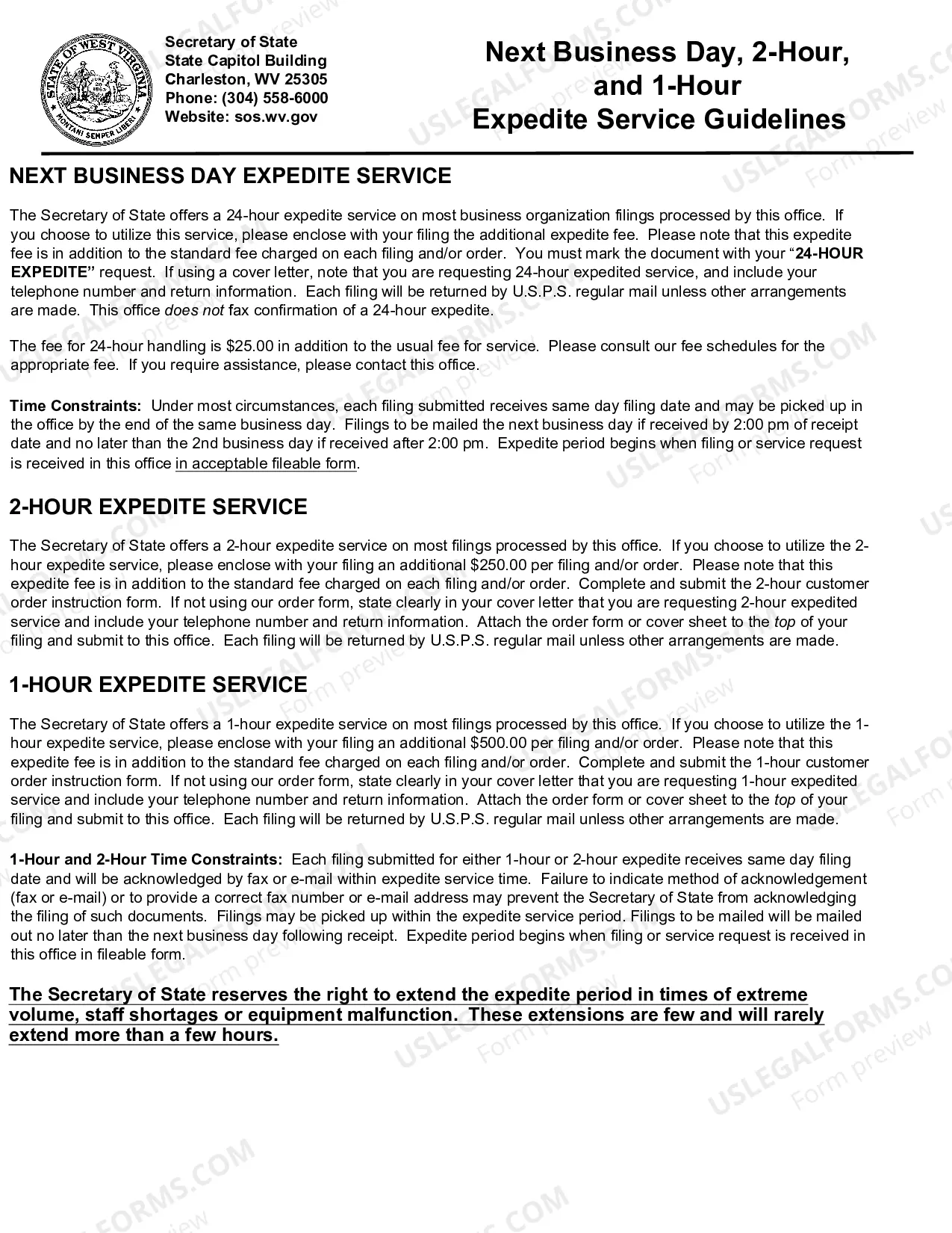 Preview West Virginia Articles of Organization for Domestic Limited Liability Company LLC