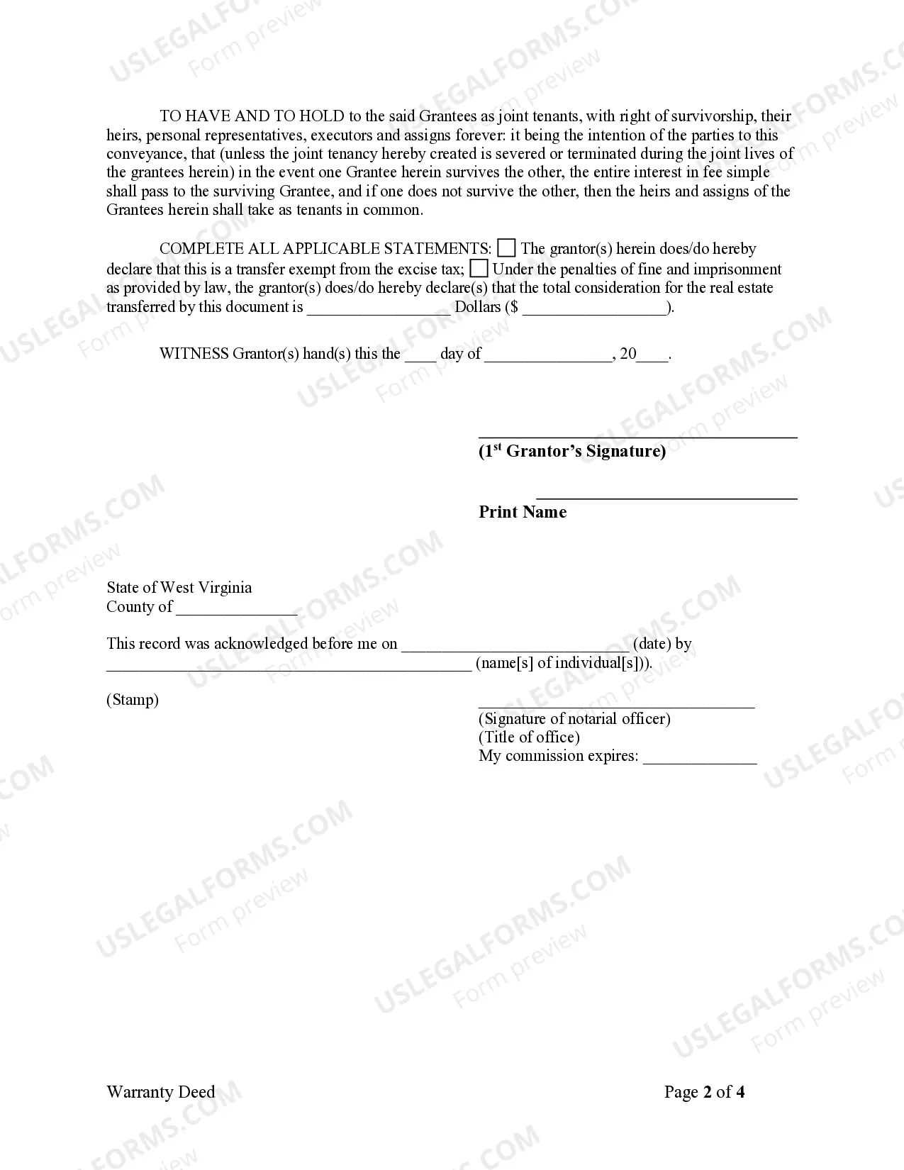 Preview Warranty Deed from Individual to Husband and Wife