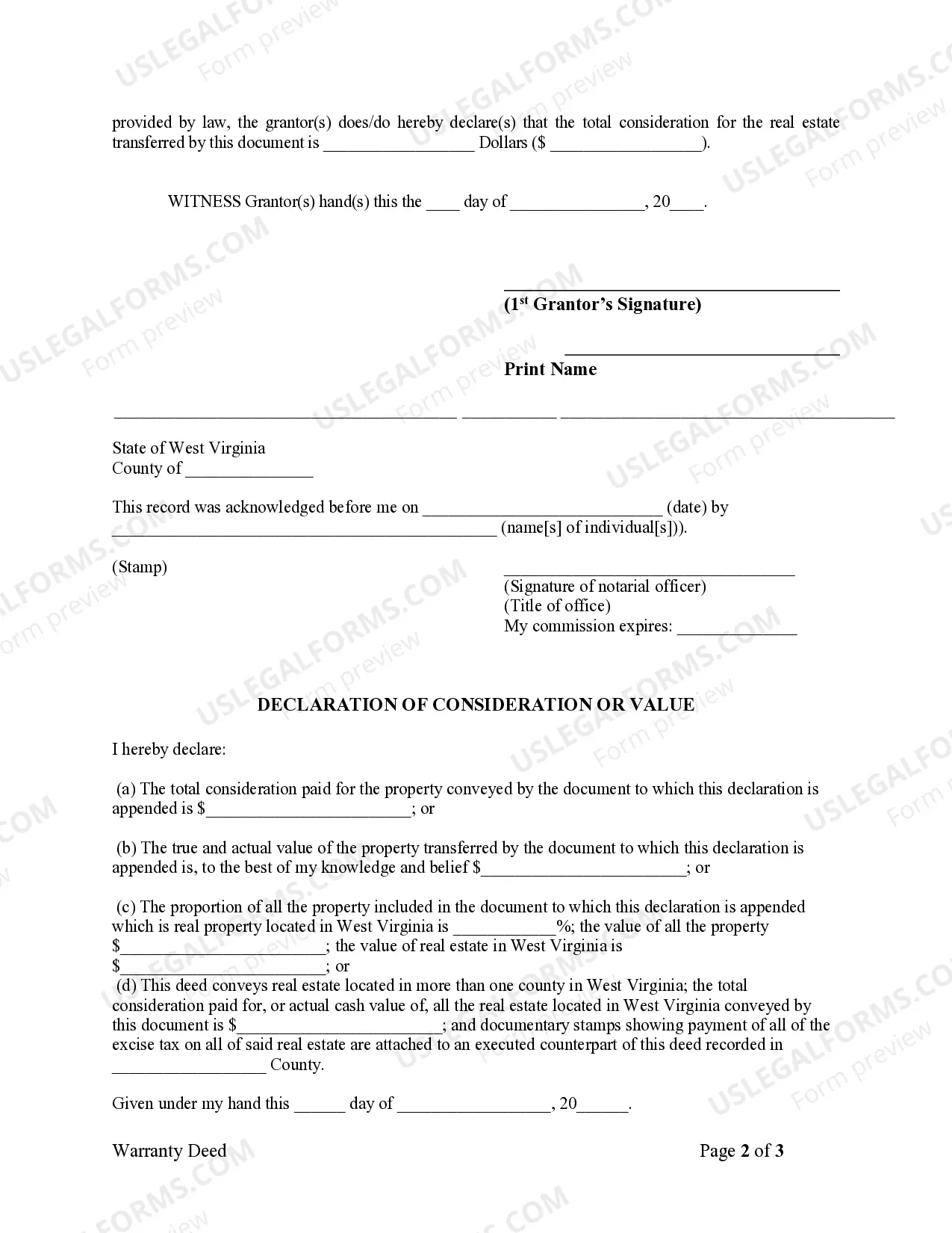 Preview Warranty Deed from Individual to a Trust