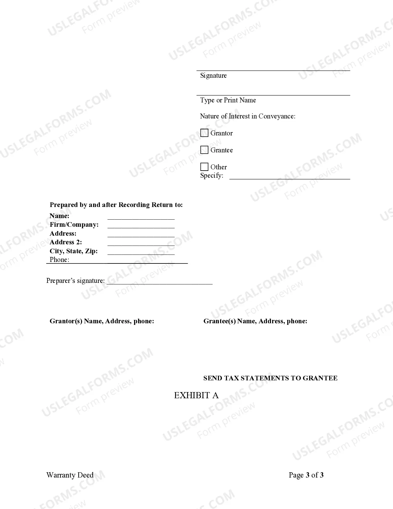 Preview Warranty Deed from Individual to a Trust