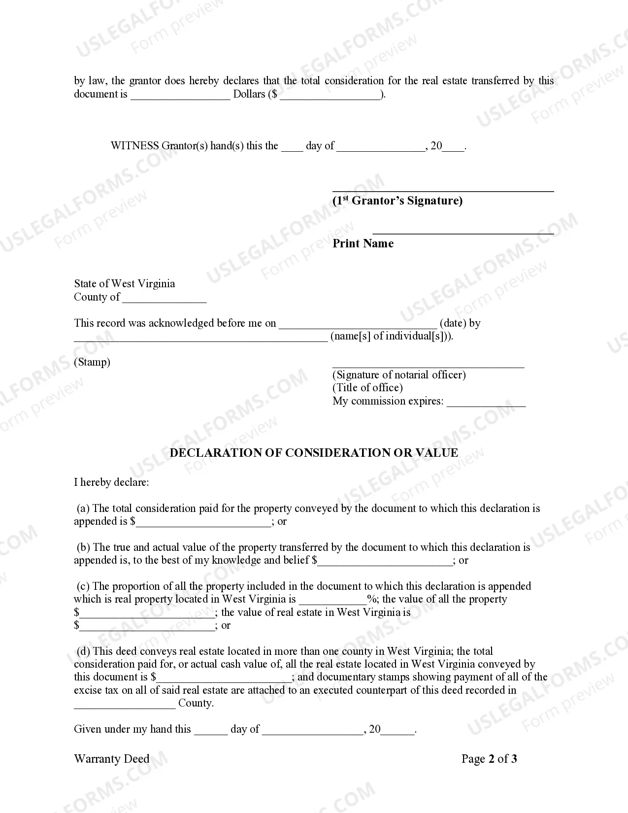 Preview Warranty Deed from Husband to Himself and Wife