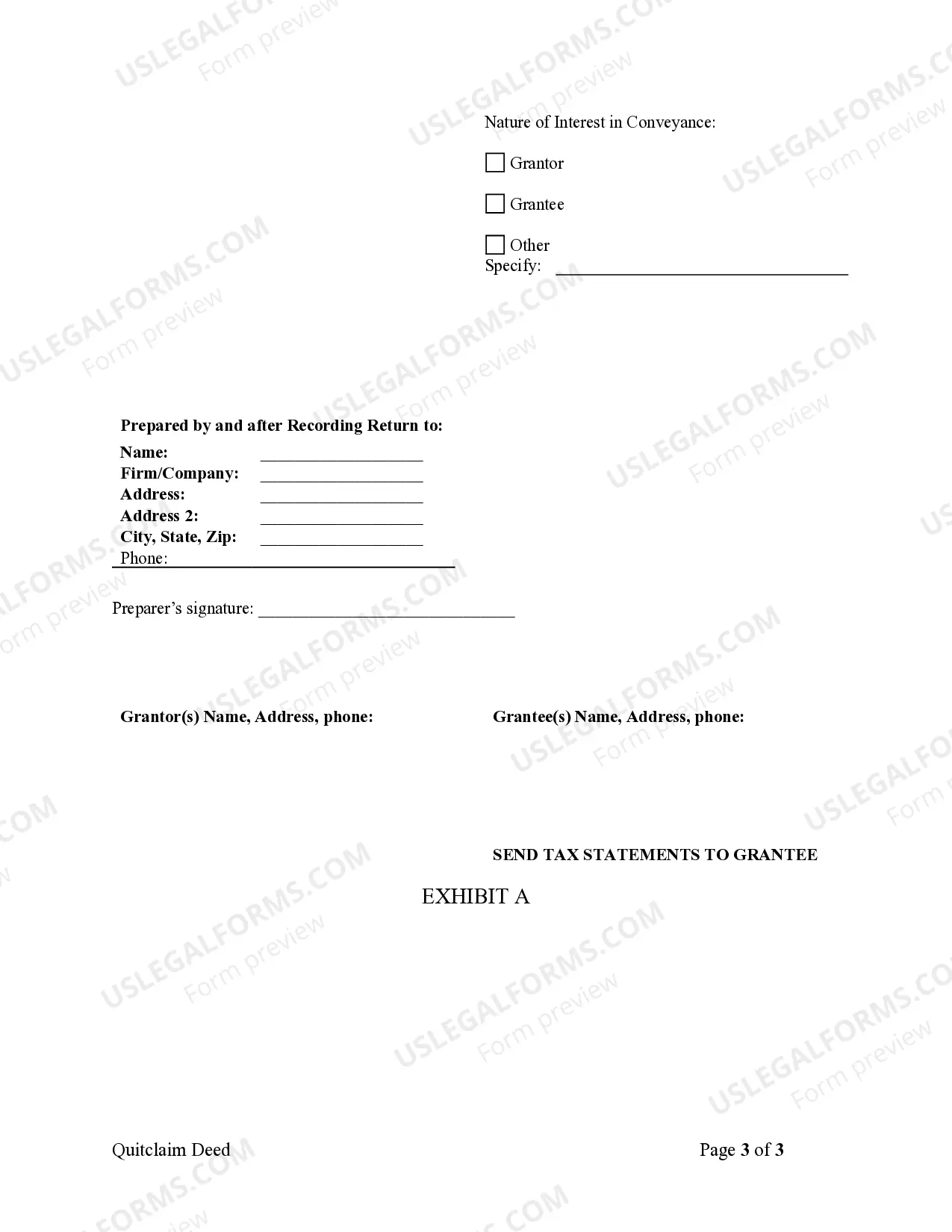 Preview Quitclaim Deed from Husband to Himself and Wife