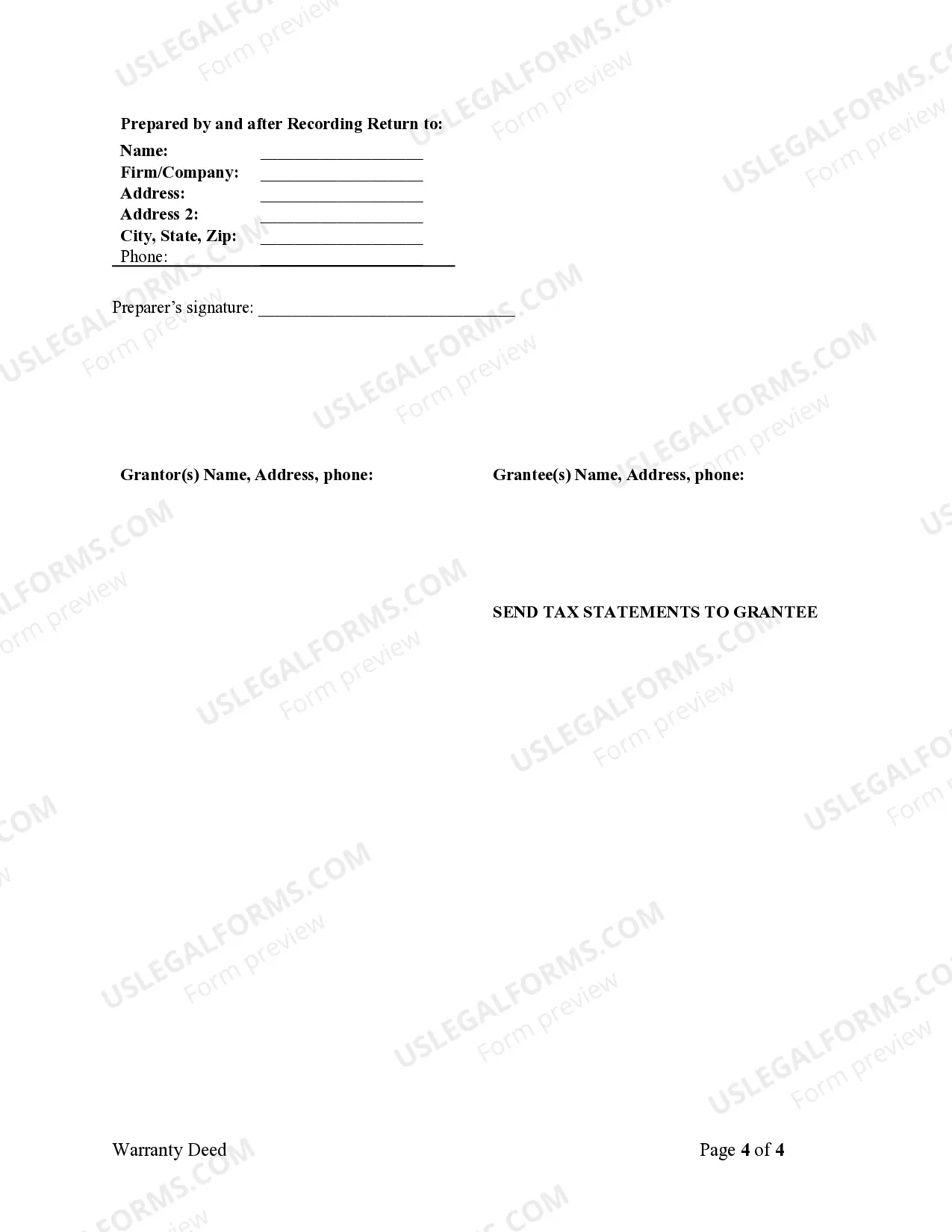 Preview Warranty Deed from Husband and Wife to Husband and Wife