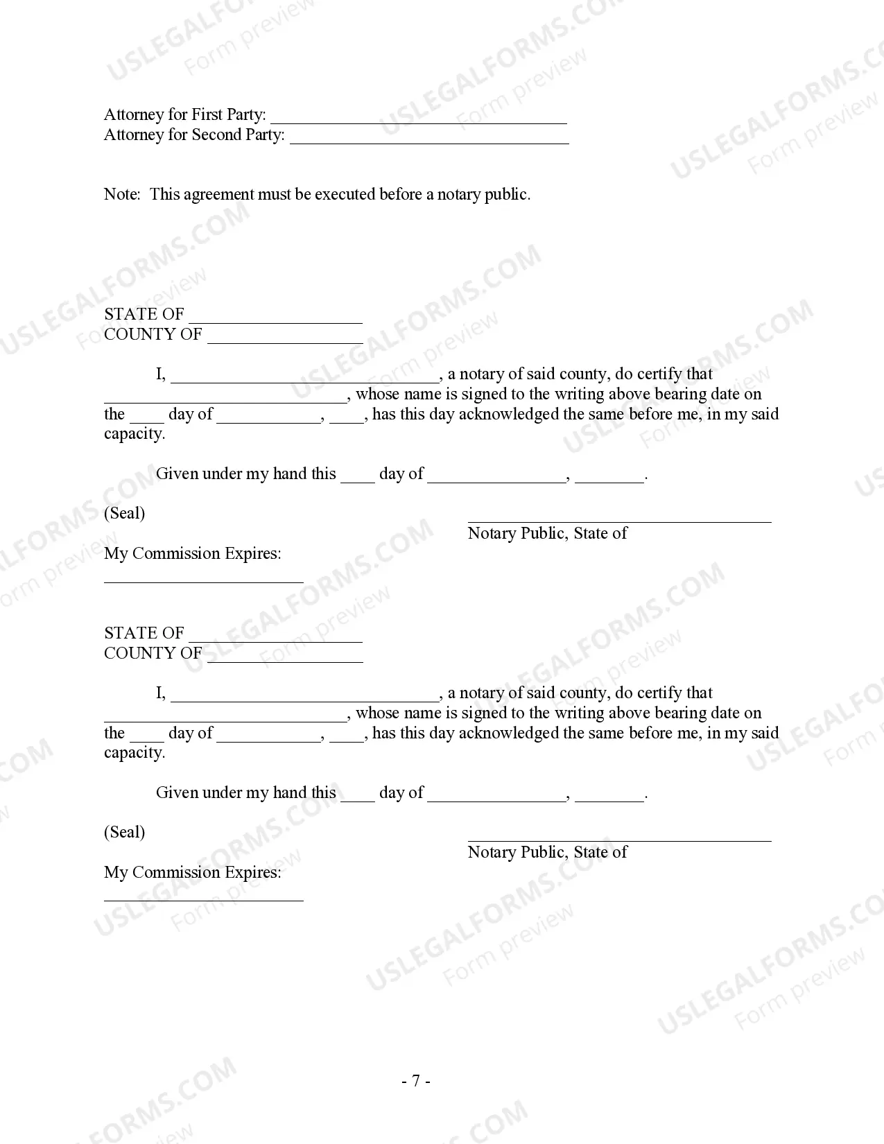 Preview Postnuptial Property Agreement