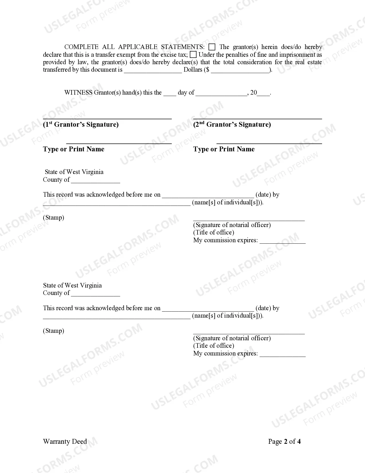 Preview Warranty Deed from Husband and Wife to an Individual