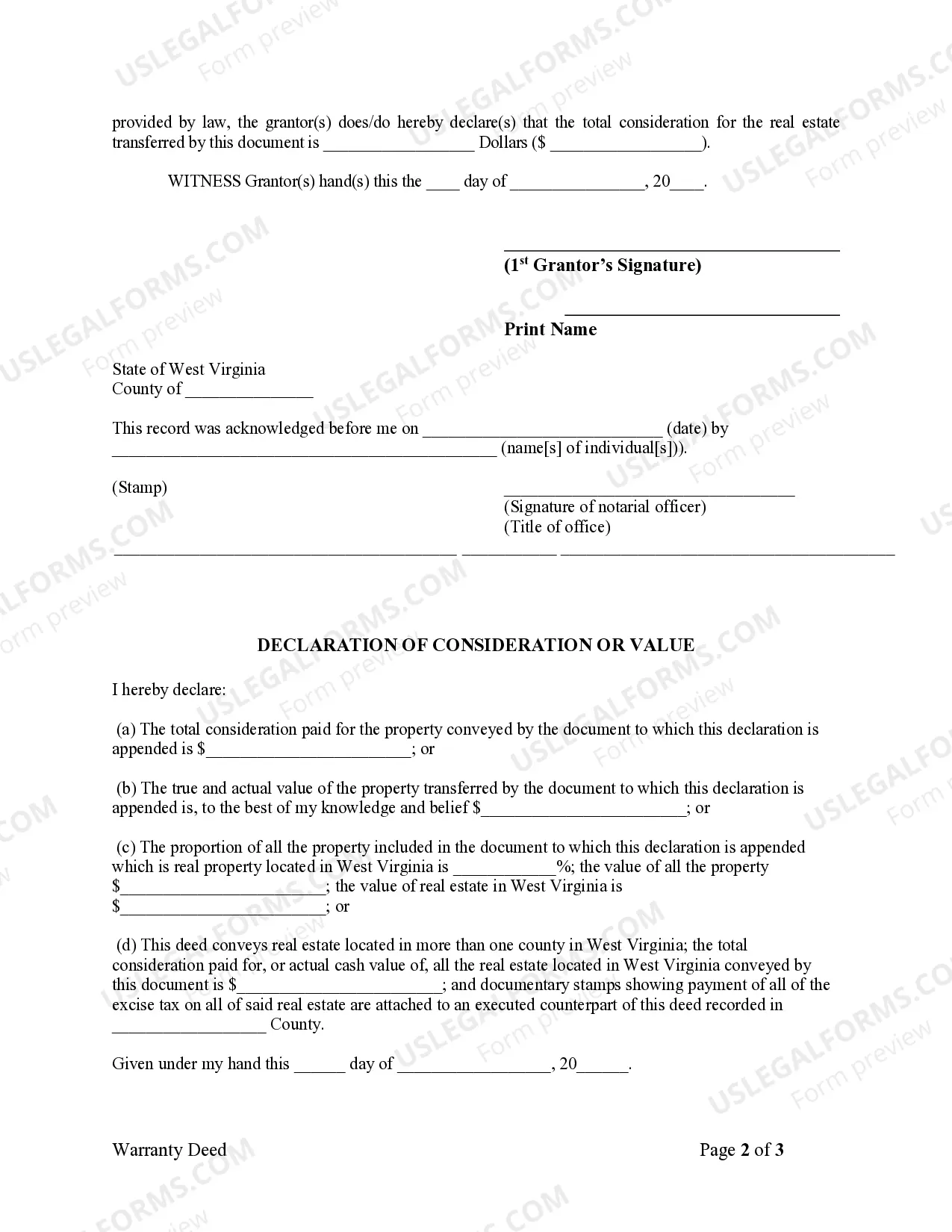 Preview Warranty Deed from Individual to Individual