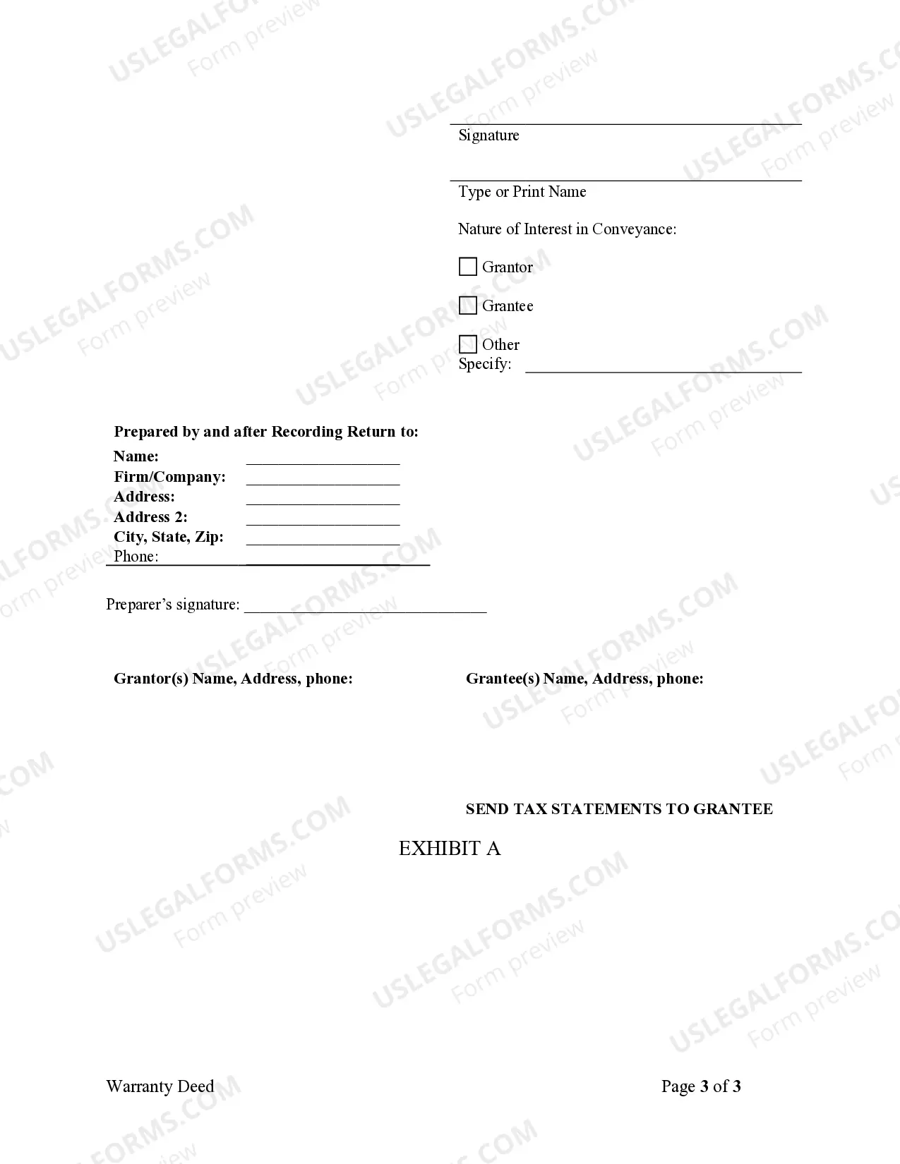 Preview Warranty Deed from Individual to Individual