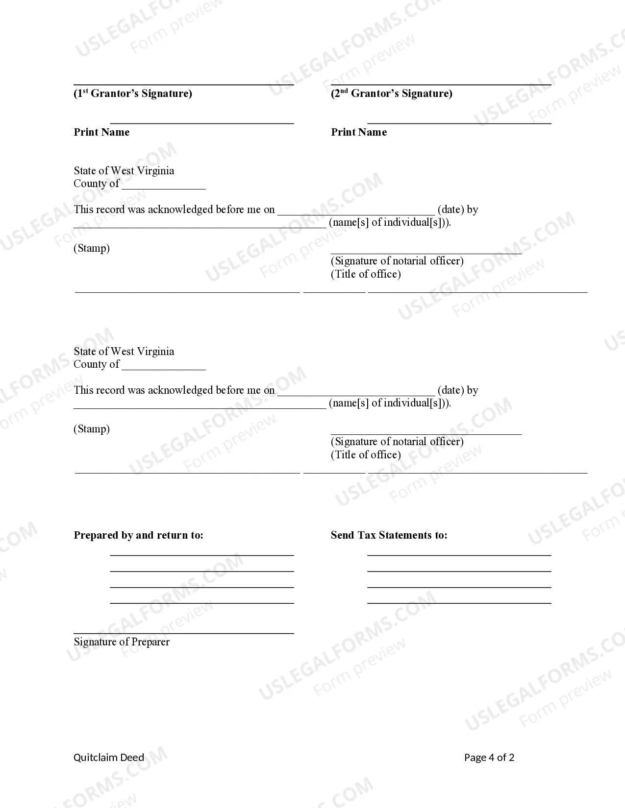 Preview Quitclaim Deed from Husband and Wife to Three Individuals