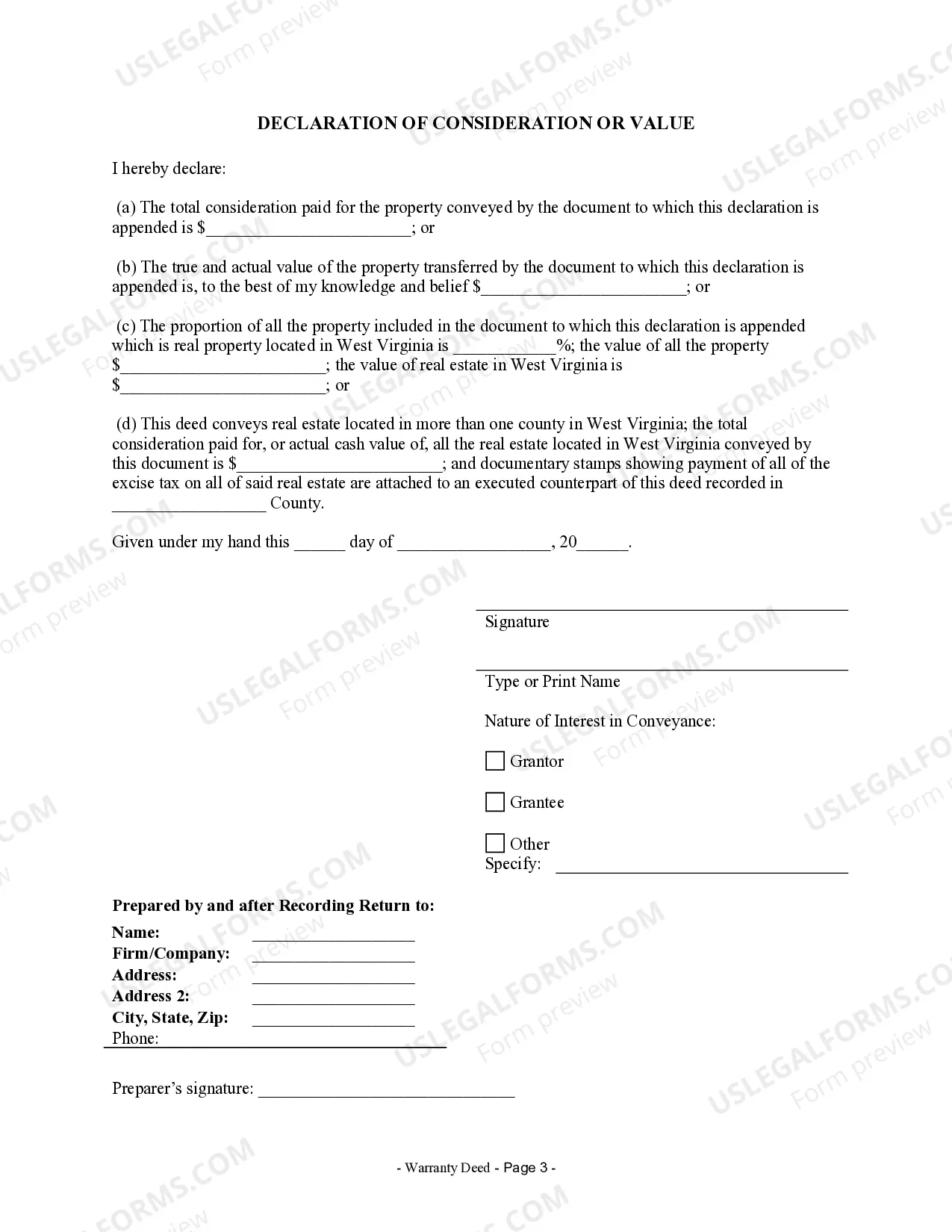Preview Warranty Deed to Child Reserving a Life Estate in the Parents