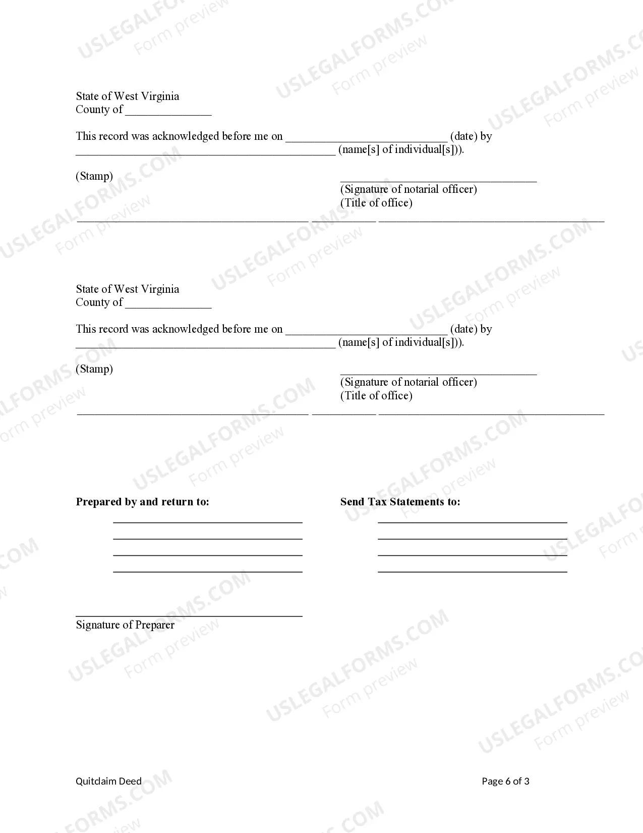 Preview Quitclaim Deed - Four Individuals to Five Individuals