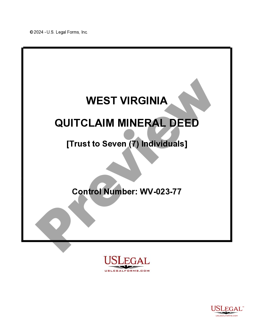 Quitclaim Deed With Mineral Rights US Legal Forms