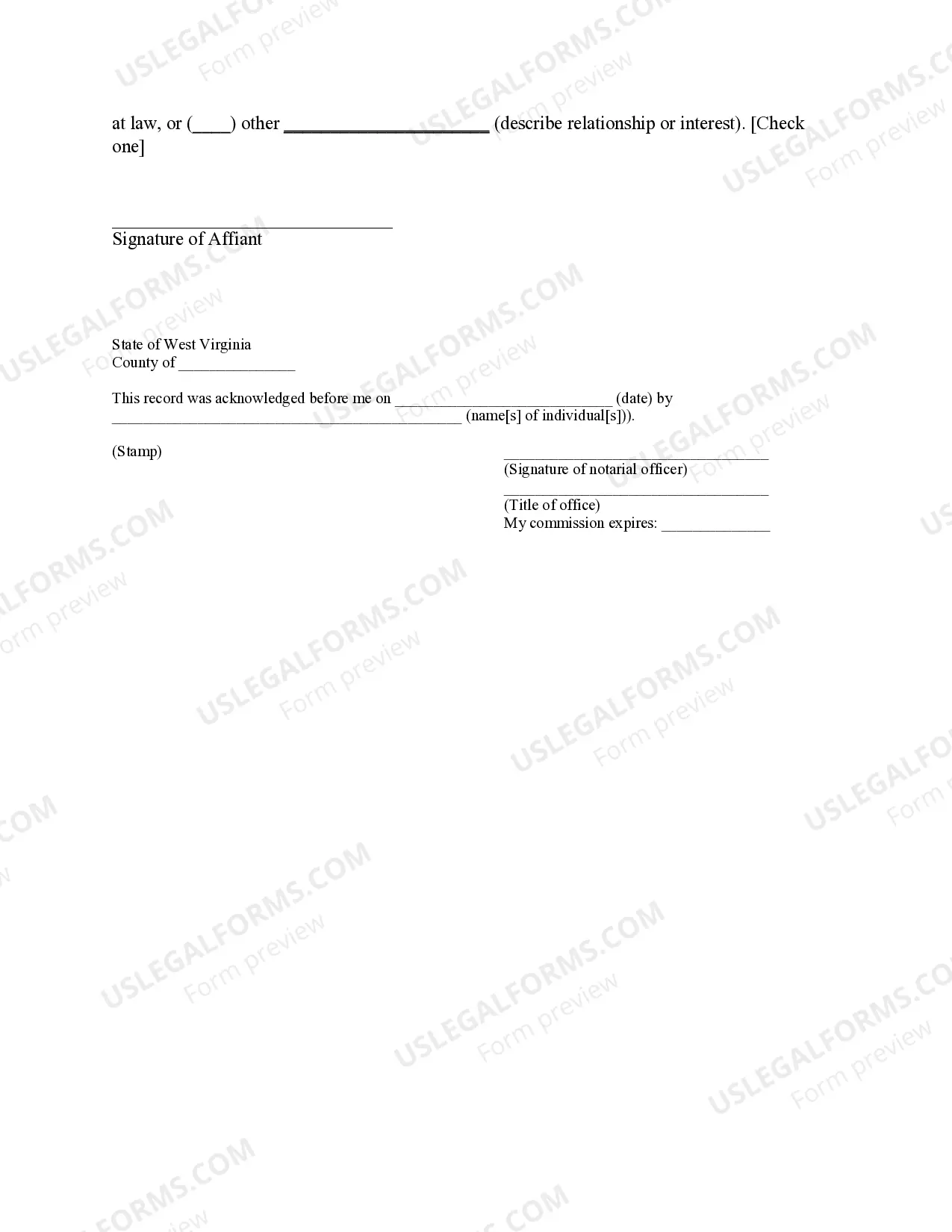 Preview Affidavit for Ancillary Administration of Real Estate without Appointment