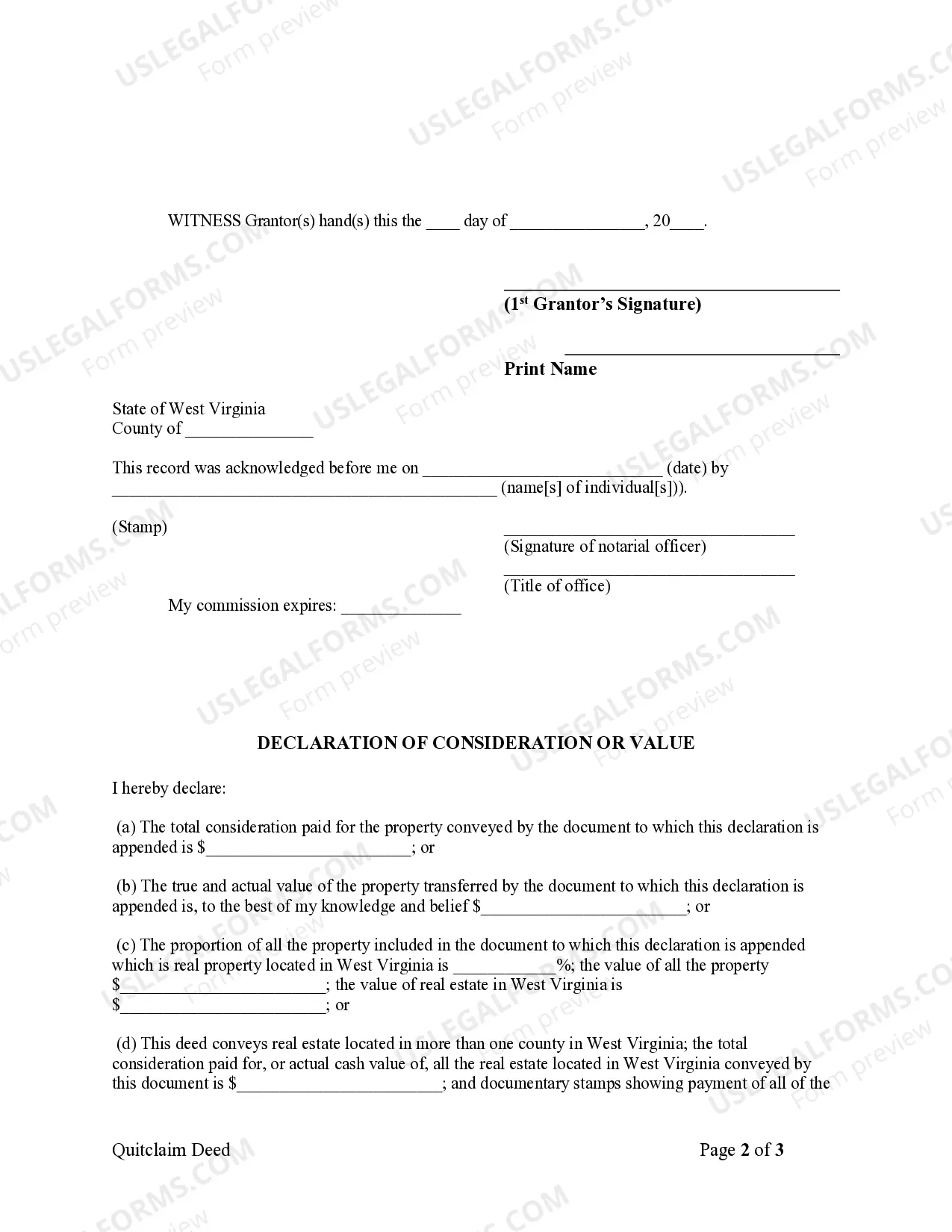 Preview Quitclaim Deed from Individual to Two Individuals in Joint Tenancy