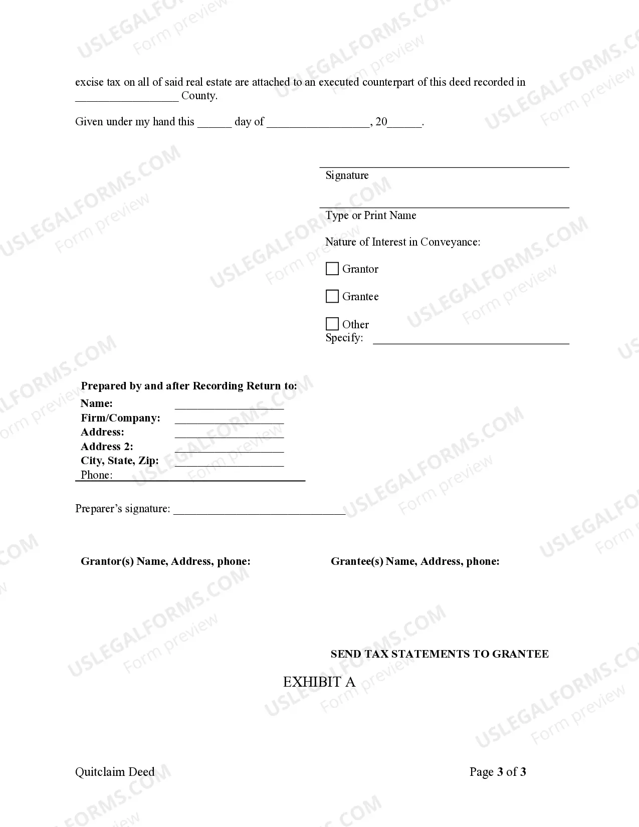 Preview Quitclaim Deed from Individual to Two Individuals in Joint Tenancy