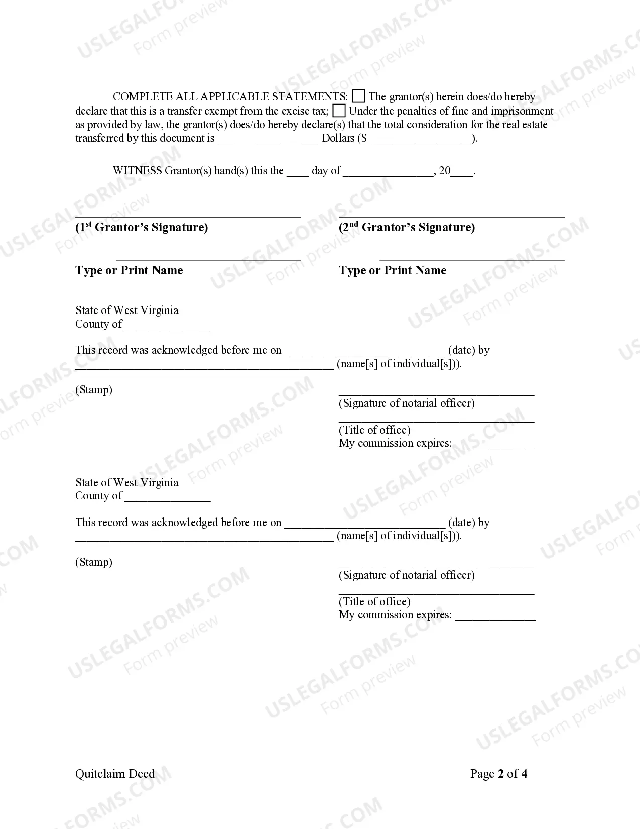 Preview Quitclaim Deed by Two Individuals to Husband and Wife