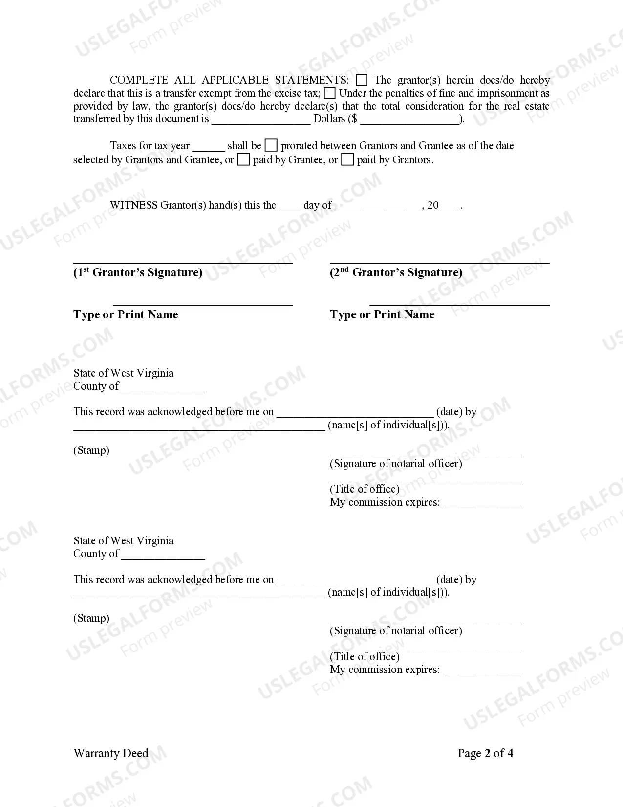 Preview Warranty Deed from two Individuals to LLC
