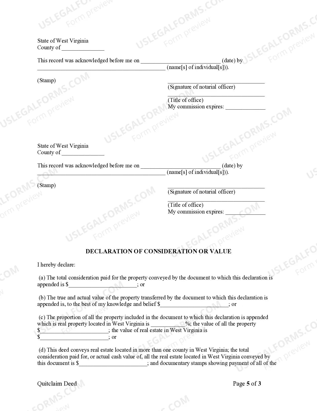 Preview Quitclaim Deed from Husband and Wife to Corporation