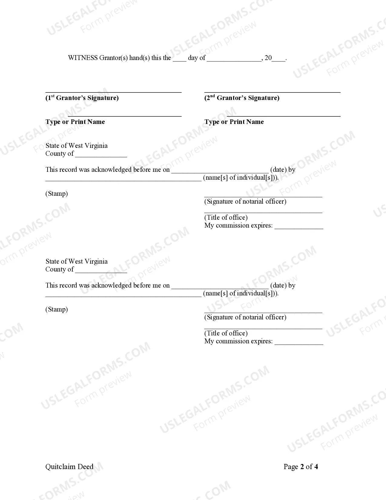 Preview Quitclaim Deed from Husband and Wife to LLC