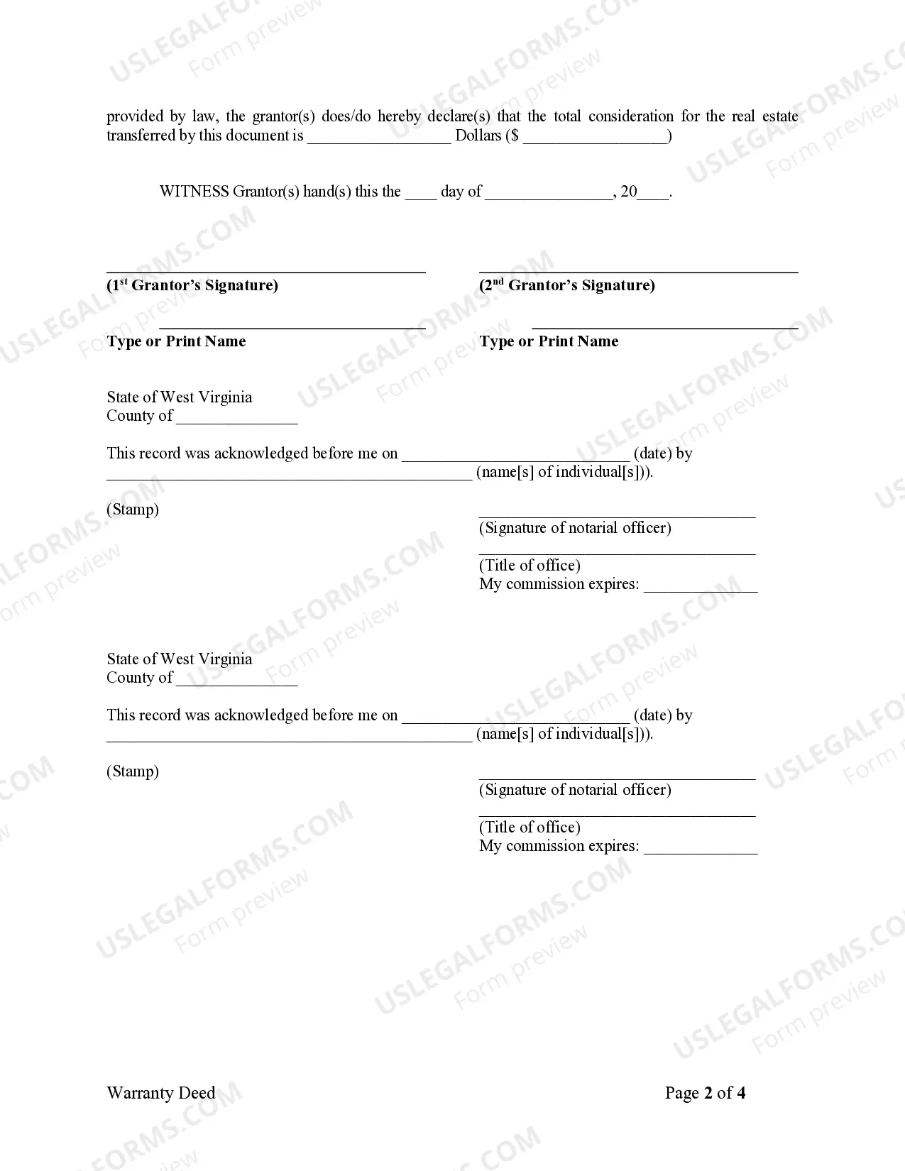 Preview Warranty Deed from Husband and Wife to LLC