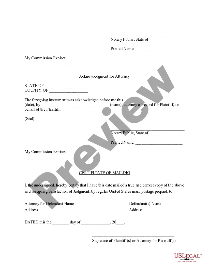 Preview West Virginia Satisfaction of Judgment