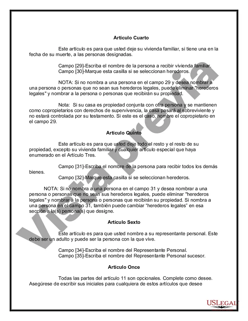 Preview Testamentos mutuos que contienen última voluntad y testamentos para personas solteras que viven juntas sin hijos