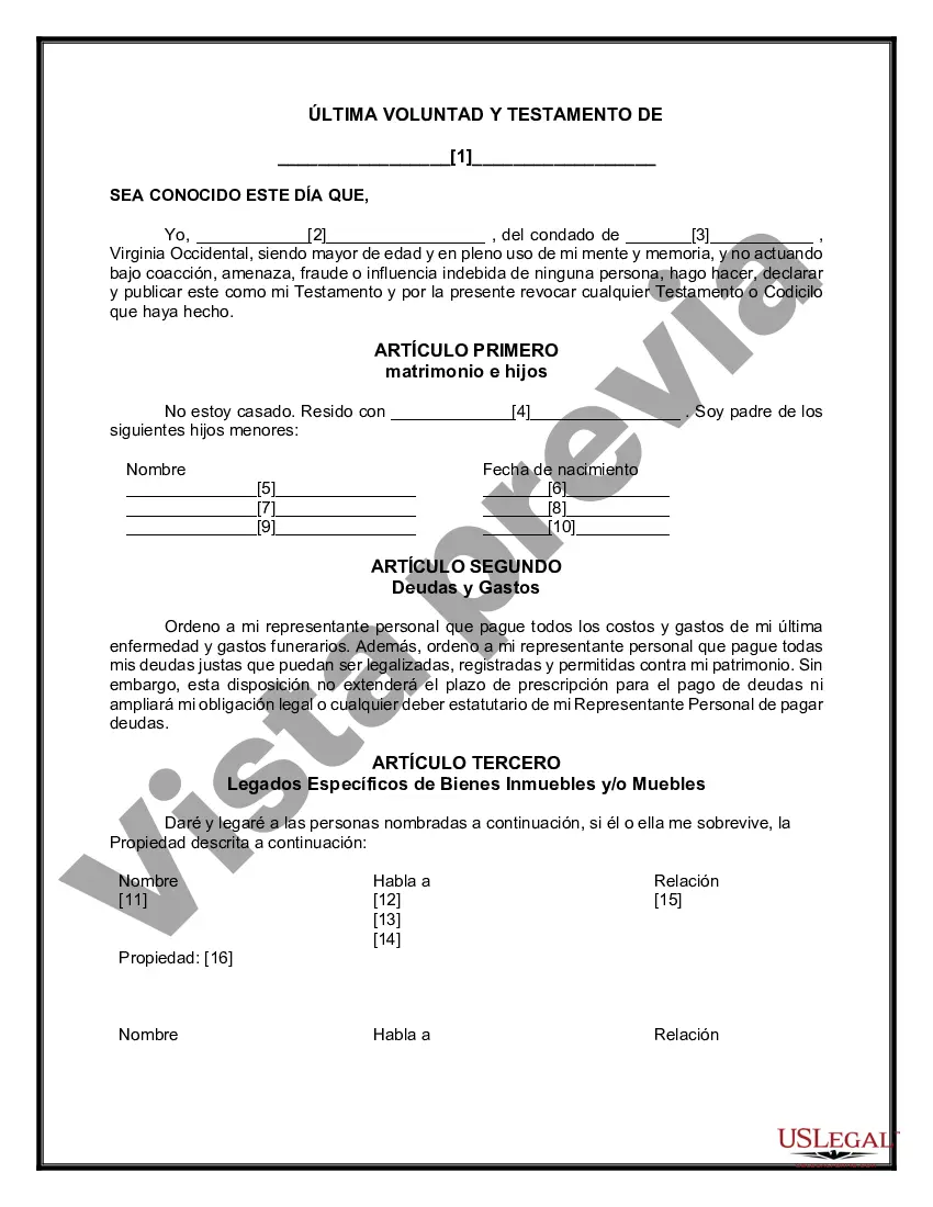 Preview Testamentos Mutuos o Últimas Voluntades y Testamentos para Personas Solteras que conviven con Hijos Menores