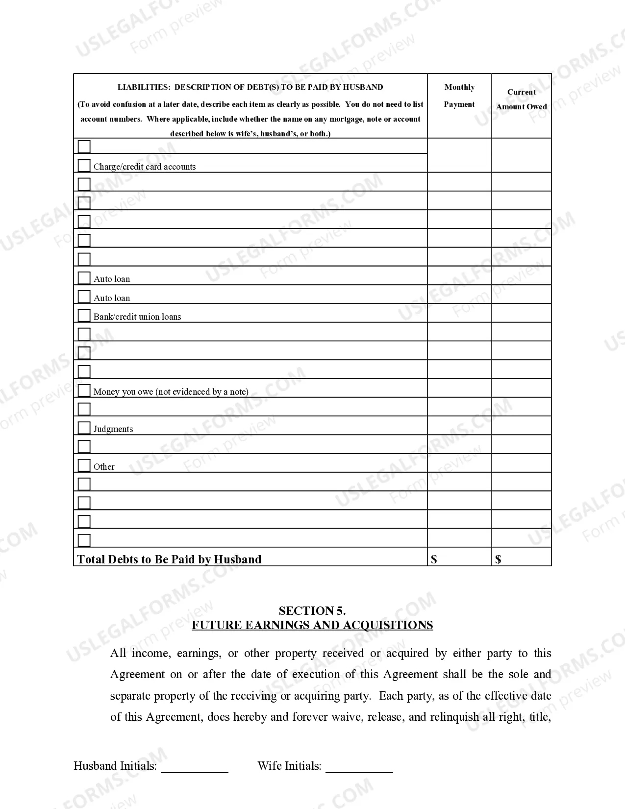 Preview Marital Domestic Separation and Property Settlement Agreement Adult Children