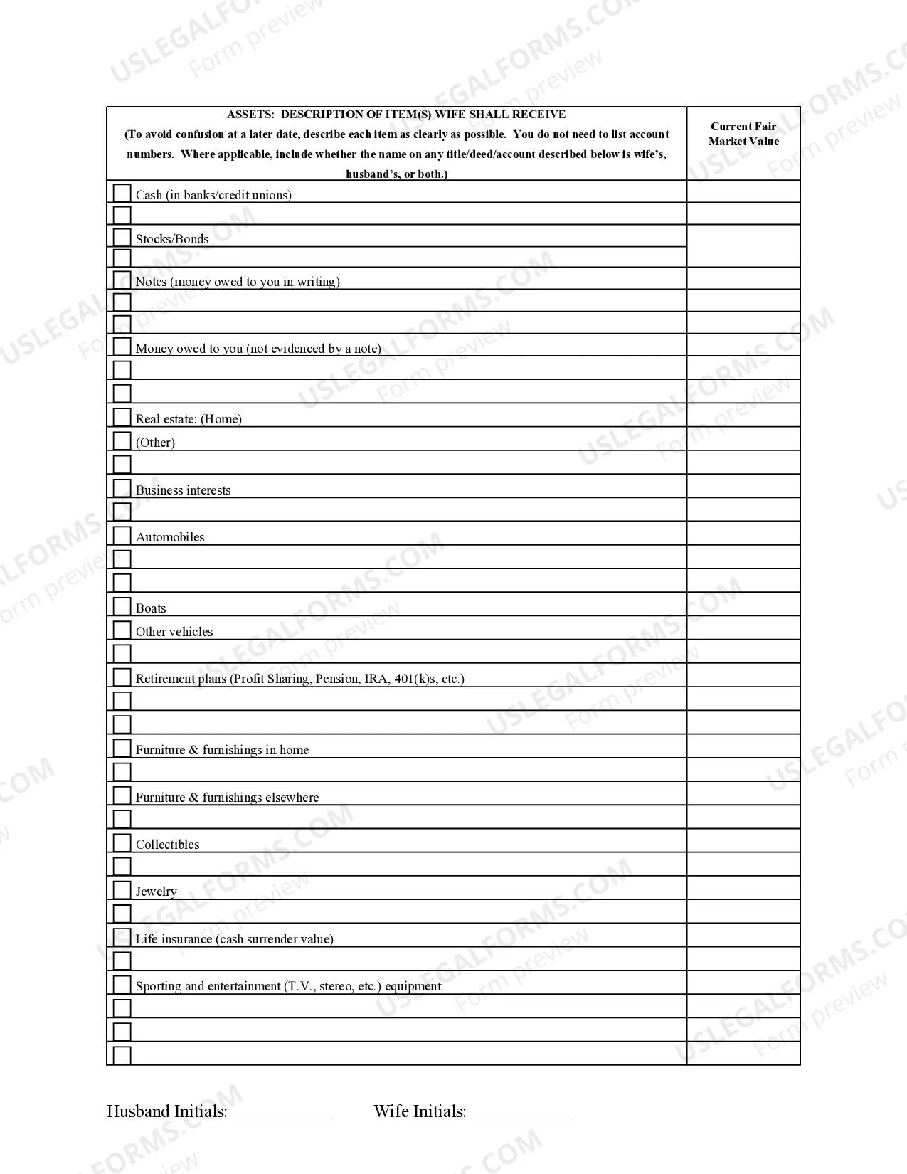 Preview Marital Domestic Separation and Property Settlement Agreement Adult Children