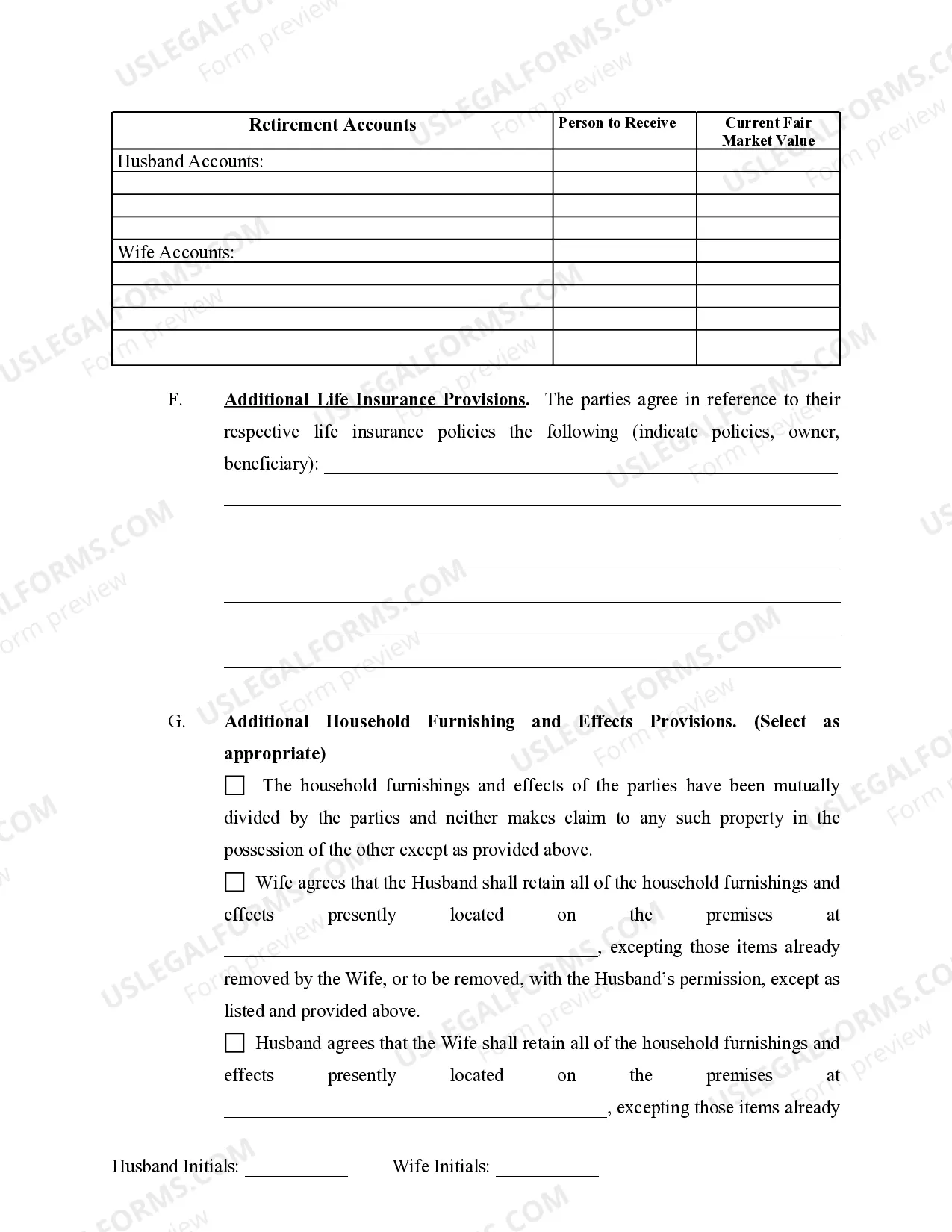 Preview Marital Domestic Separation and Property Settlement Agreement Adult Children