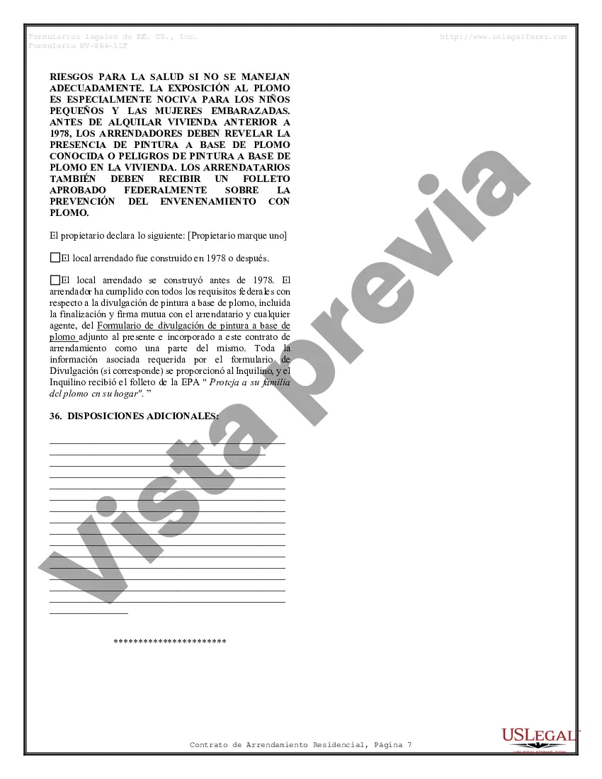 Preview Arrendamiento residencial o contrato de alquiler de mes a mes