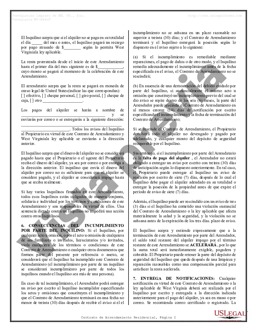 Preview Contrato de arrendamiento de alquiler residencial