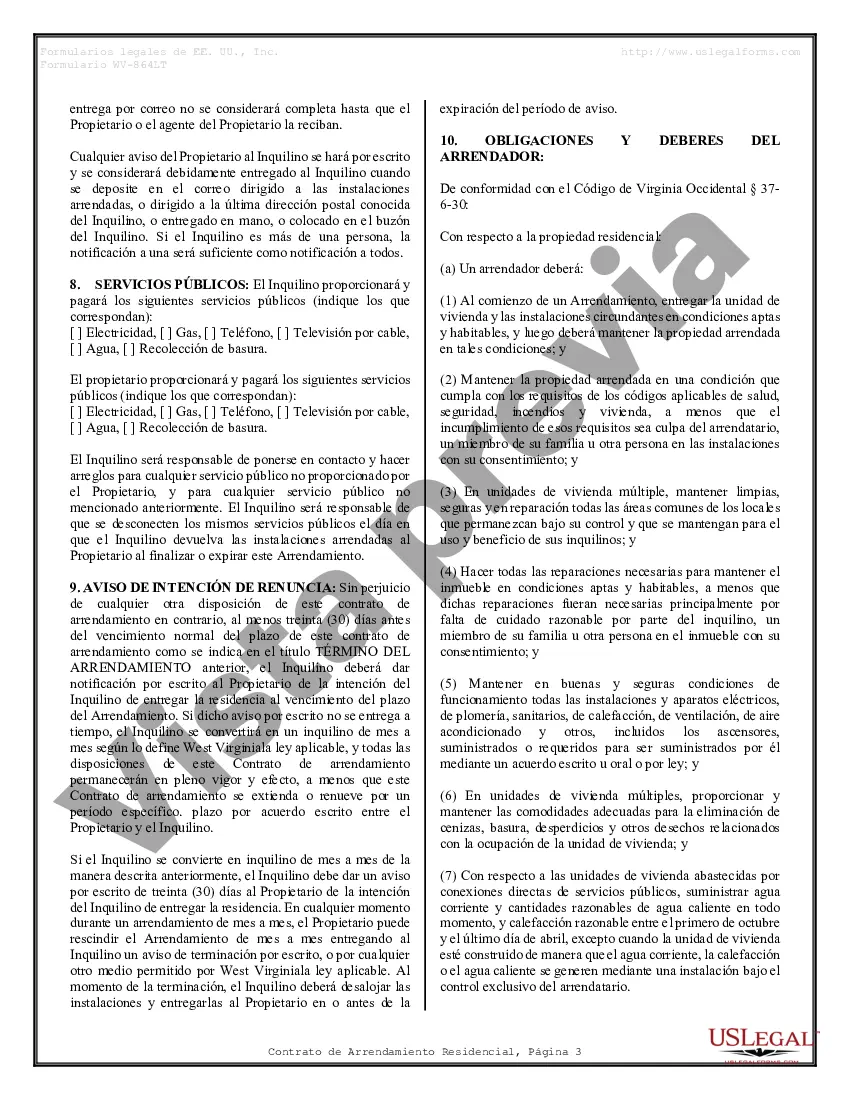 Preview Contrato de arrendamiento de alquiler residencial