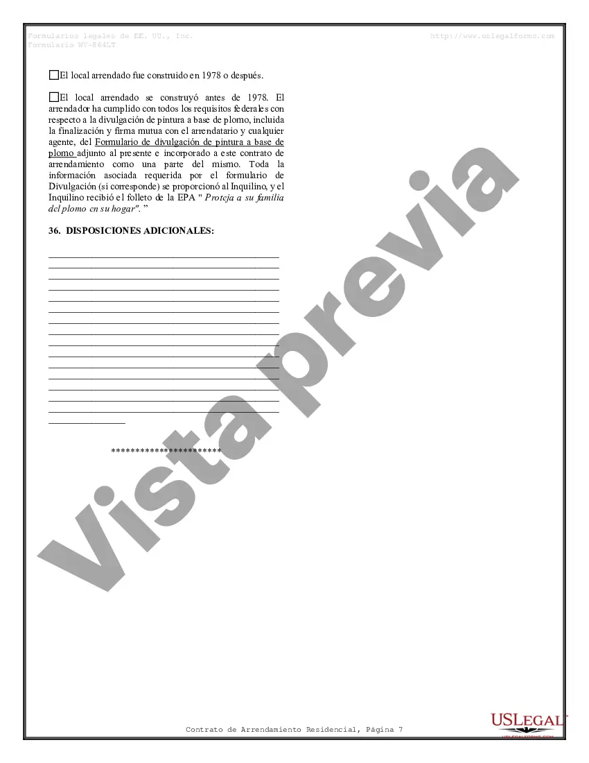 Preview Contrato de arrendamiento de alquiler residencial