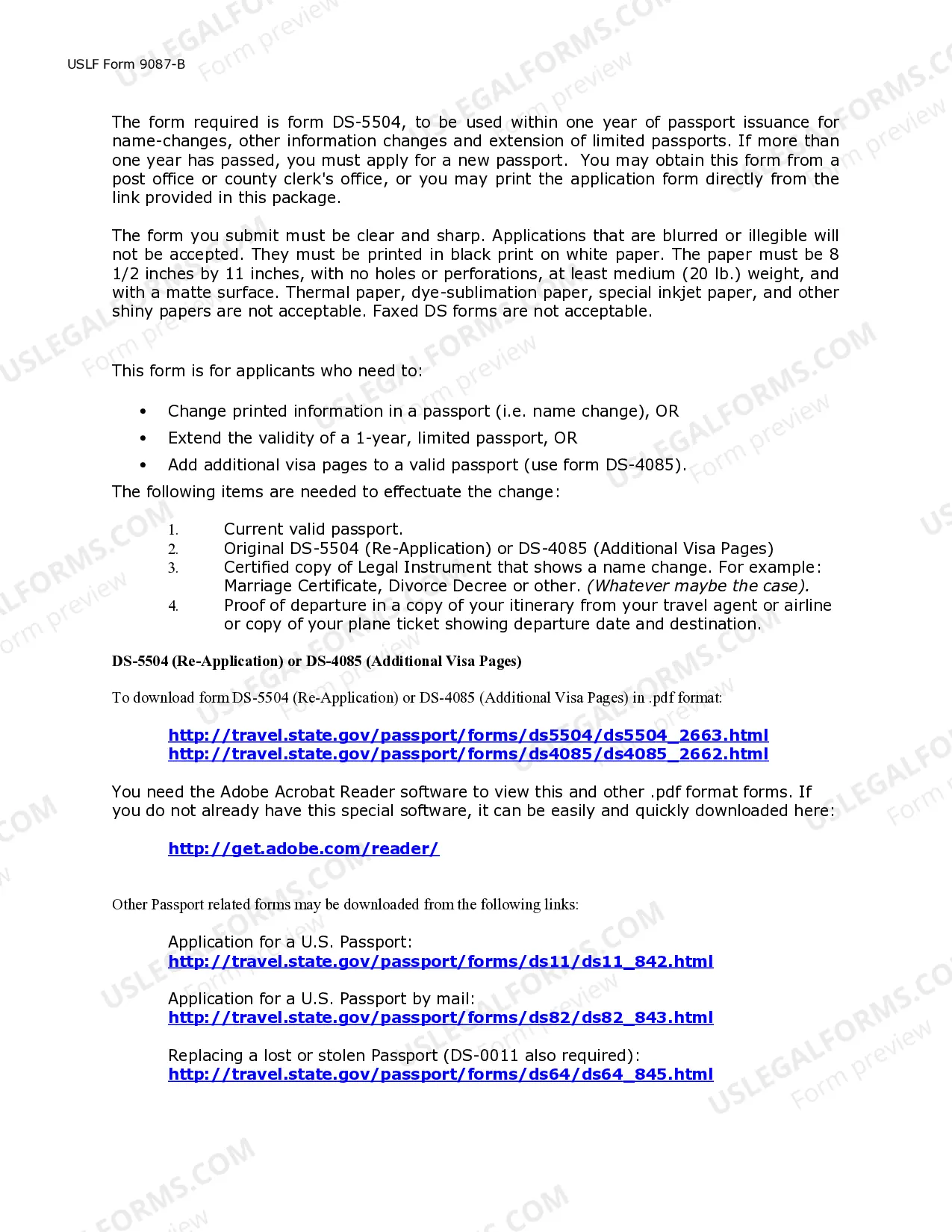 Preview Name Change Notification Package for Brides, Court Ordered Name Change, Divorced, Marriage