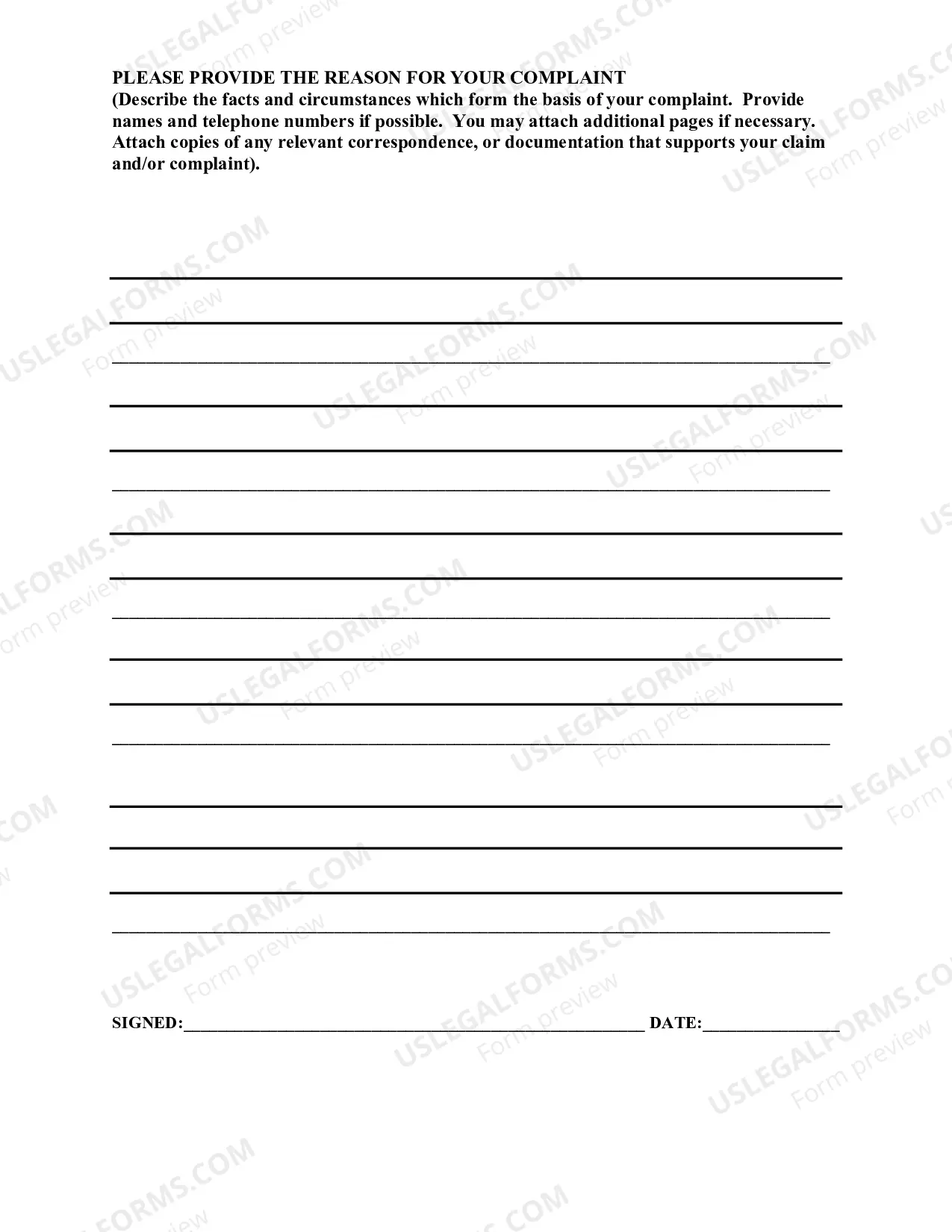 Preview Self Insurance Workers Compensation Complaint Form