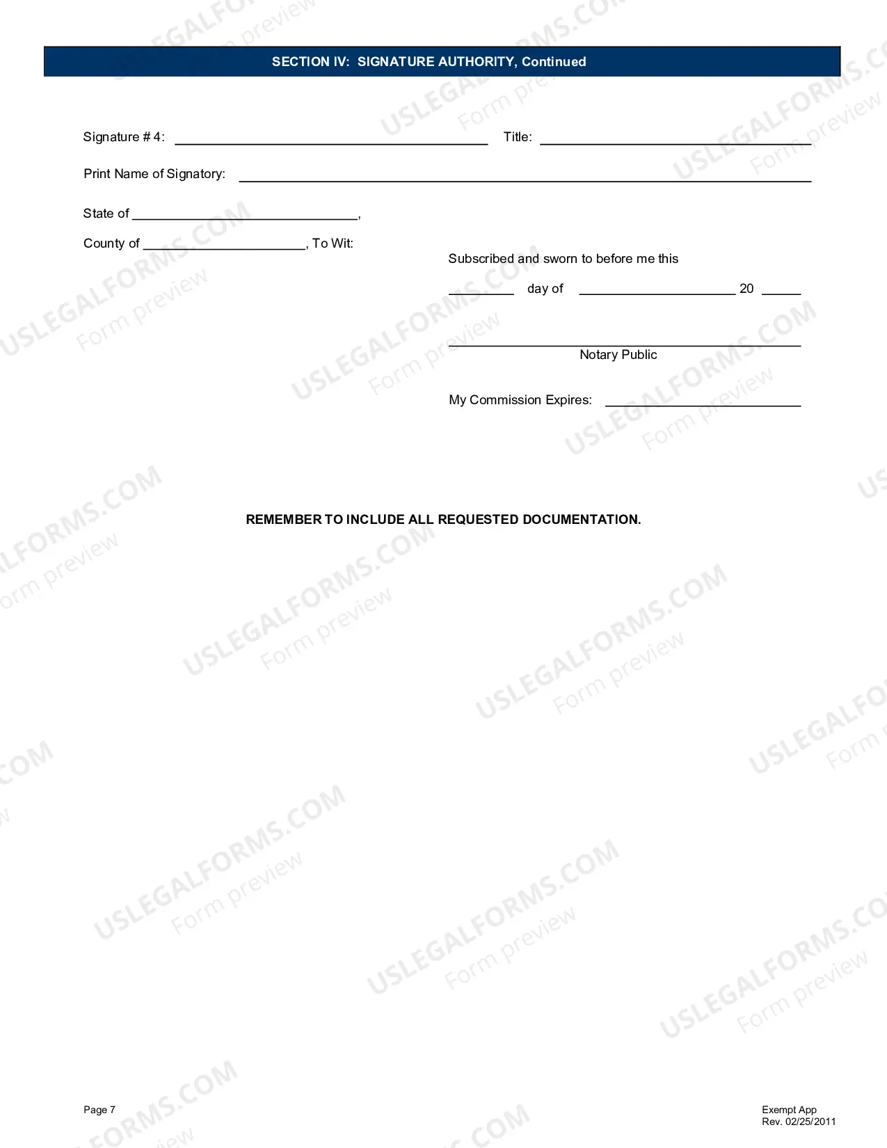 Preview Application for Exemption from West Virginia Workers Compensation Coverage