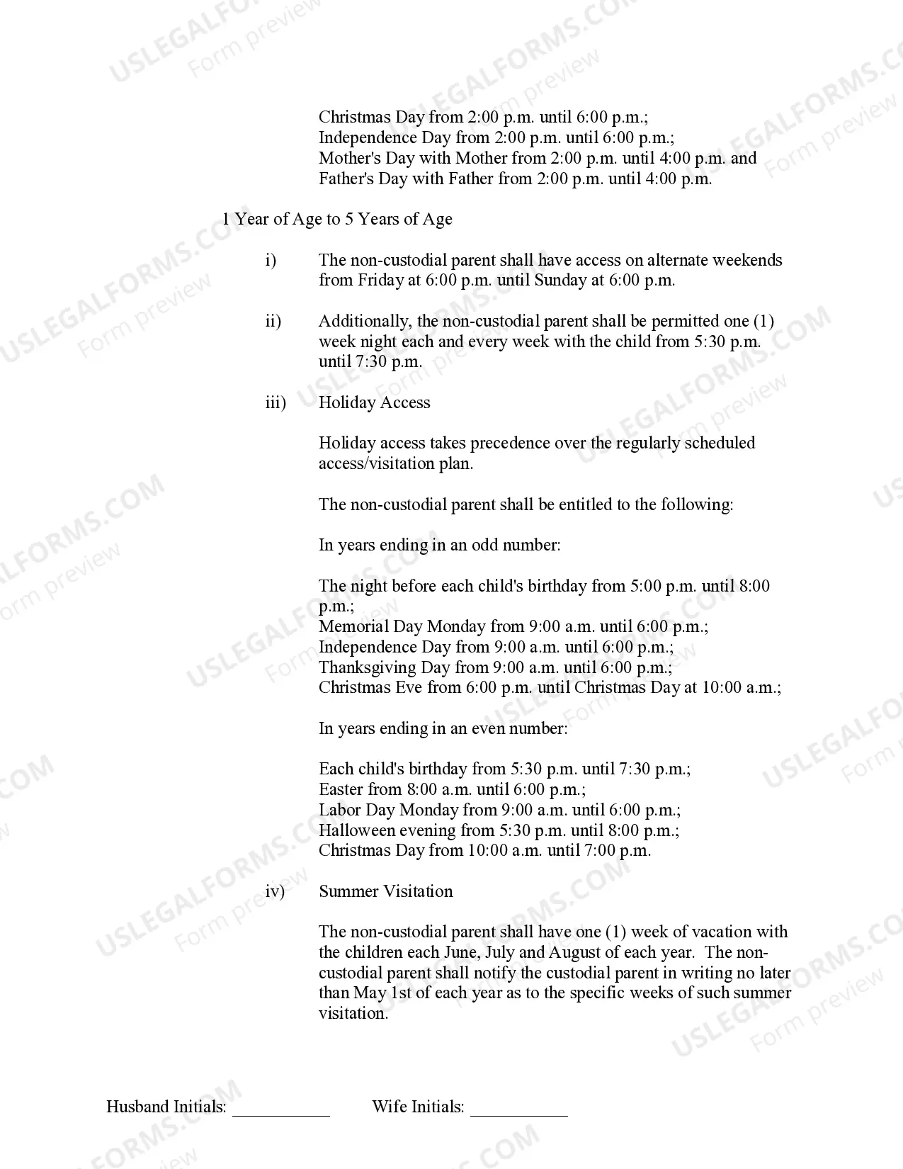 Preview Marital Domestic Separation and Property Settlement Agreement Minor Children no Joint Property or Debts where Divorce Action Filed