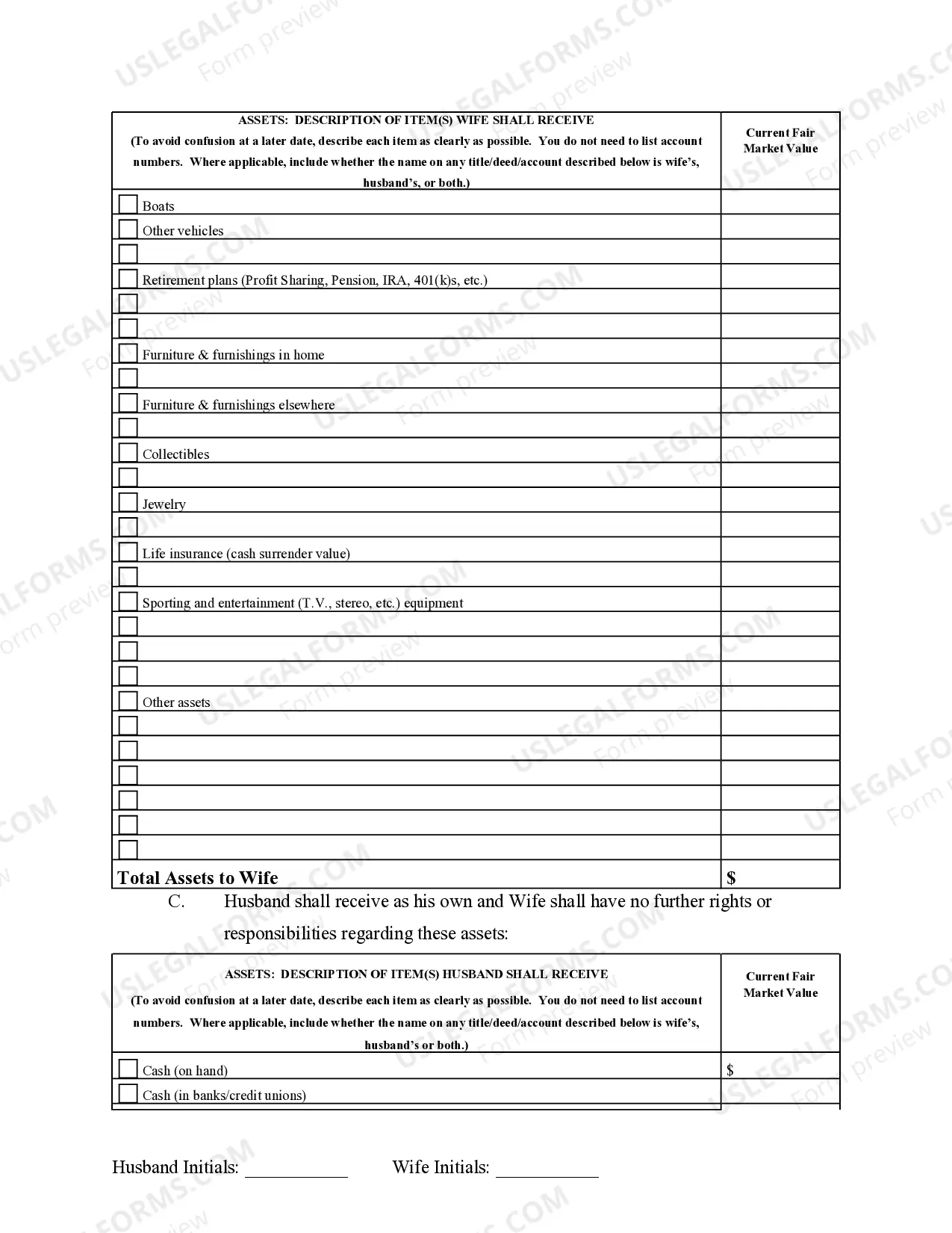 Preview Marital Domestic Separation and Property Settlement Agreement Minor Children Parties May have Joint Property or Debts where Divorce Action Filed