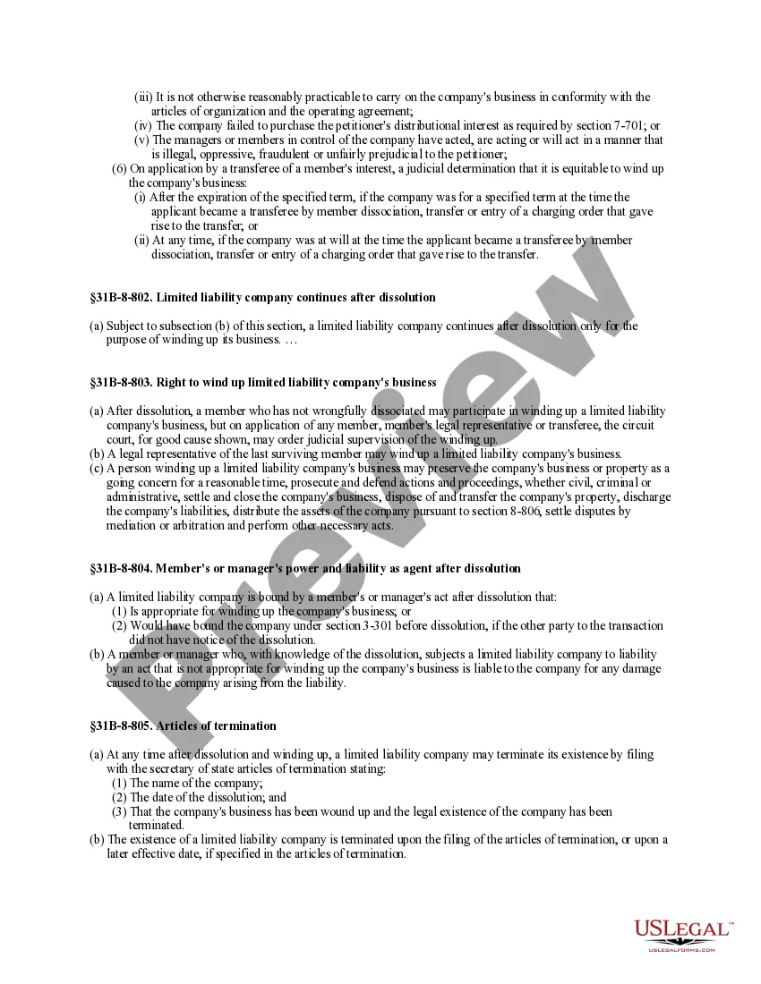Get West Virginia Dissolution Package to Dissolve Limited Liability Company LLC Preview West Virginia Dissolution Package to Dissolve Limited Liability Company LLC