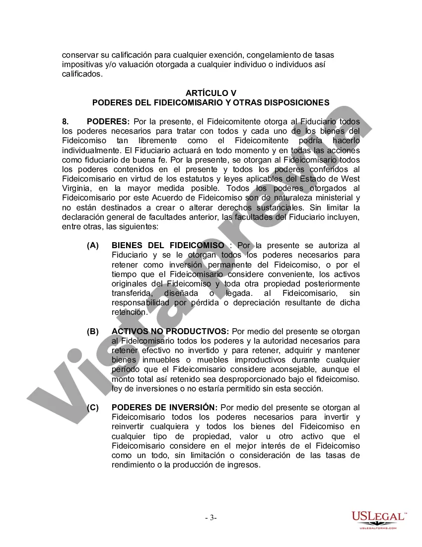 Preview Fideicomiso en vida para esposo y esposa sin hijos