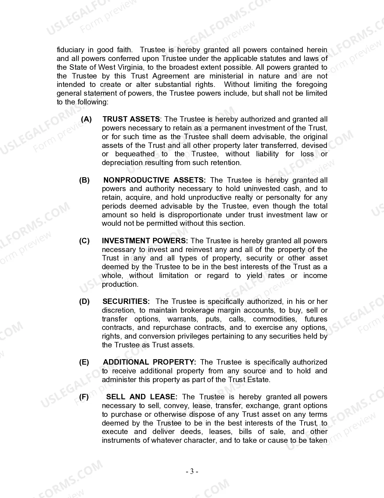 Preview Revocable Living Trust for Husband and Wife with No Children