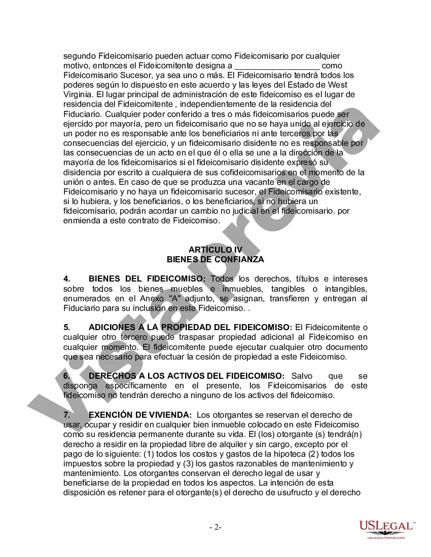 Preview Fideicomiso en vida para esposo y esposa con hijos menores o adultos