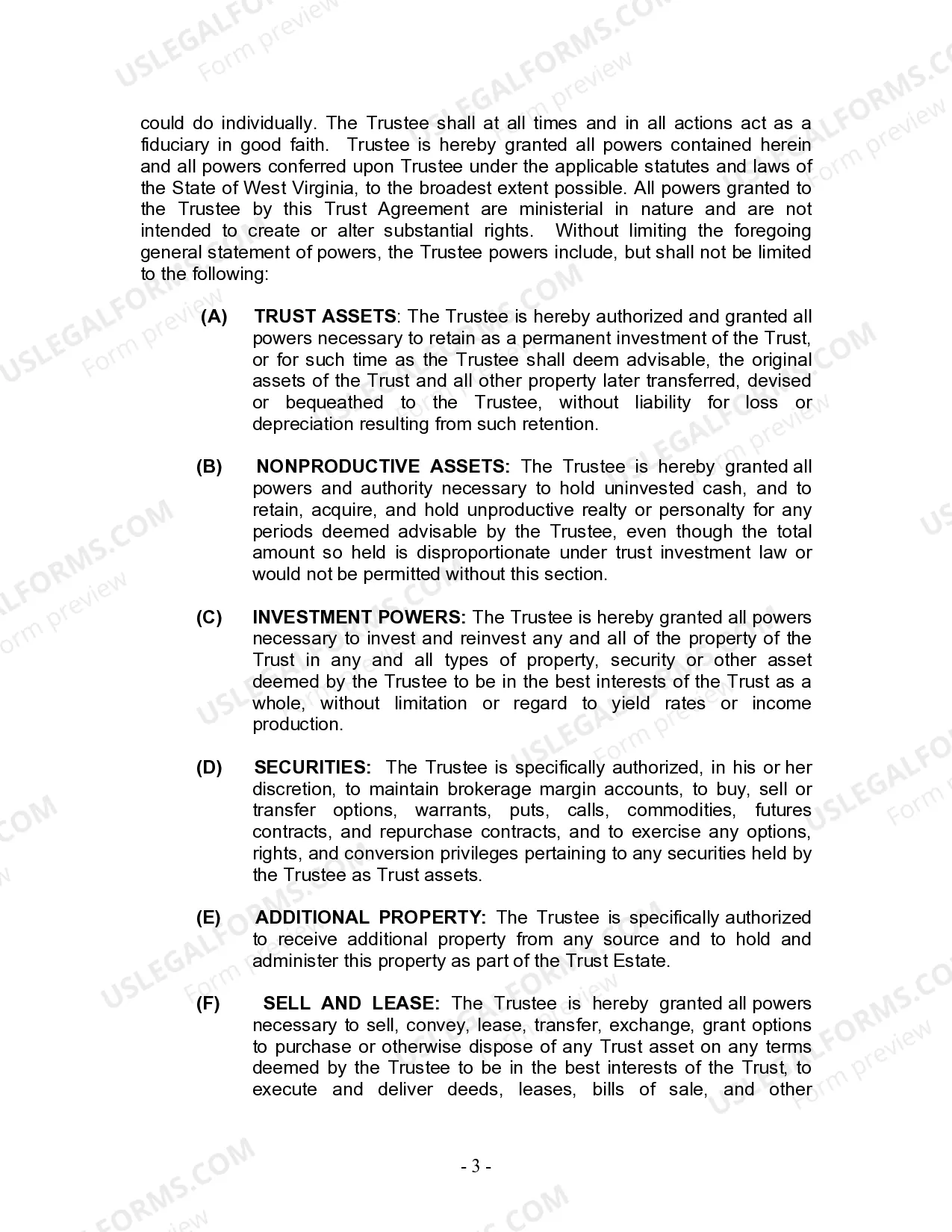 Preview Living Trust for Husband and Wife with Minor and or Adult Children