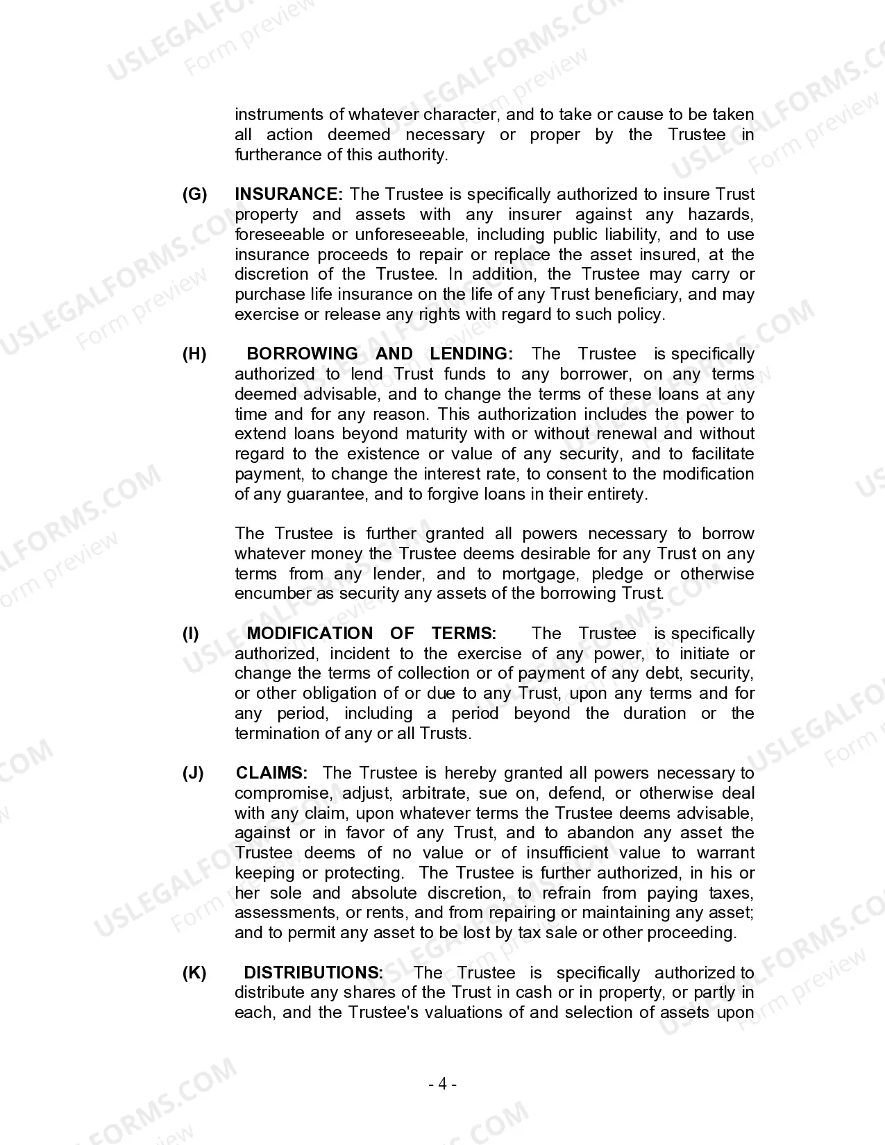 Preview Living Trust for Husband and Wife with Minor and or Adult Children