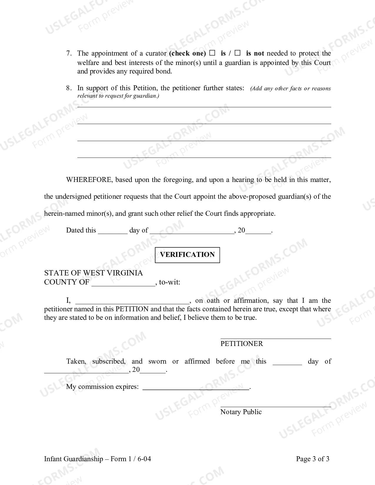 Preview Petition for Appointment of Guardian